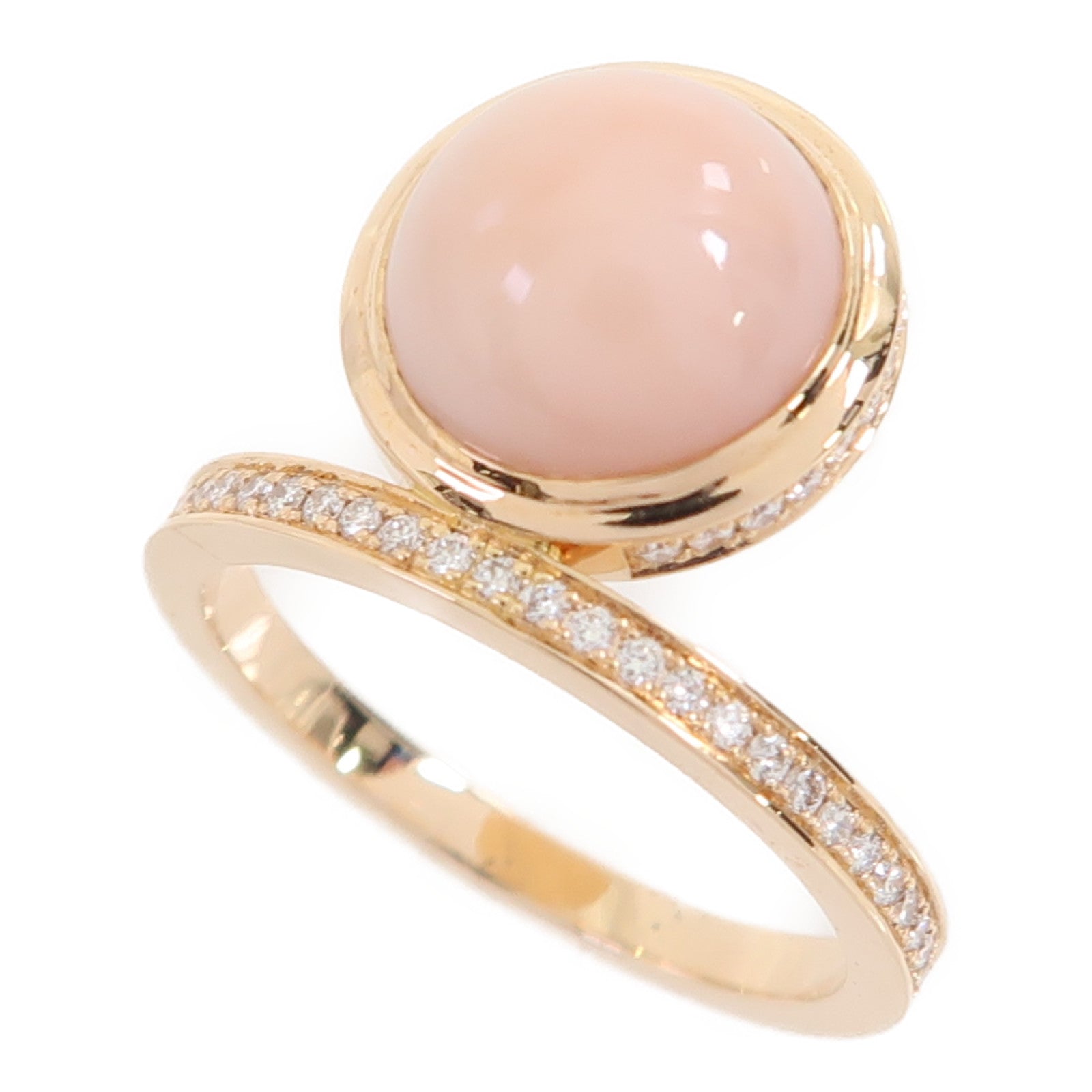 HERMES (PRICE DOWN) Diamond Ring US#6 18K Pink Gold