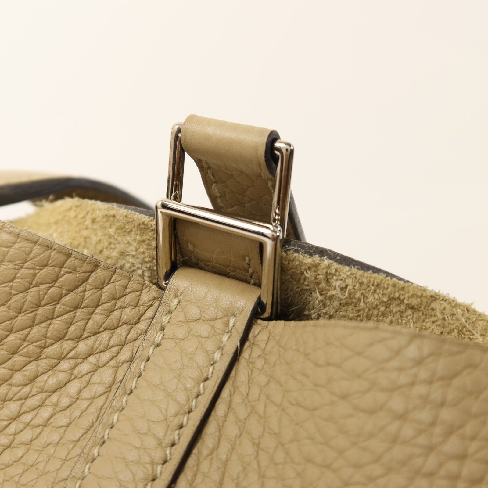 HERMES Clemence皮革Picotin PM銀扣手挽袋Trench