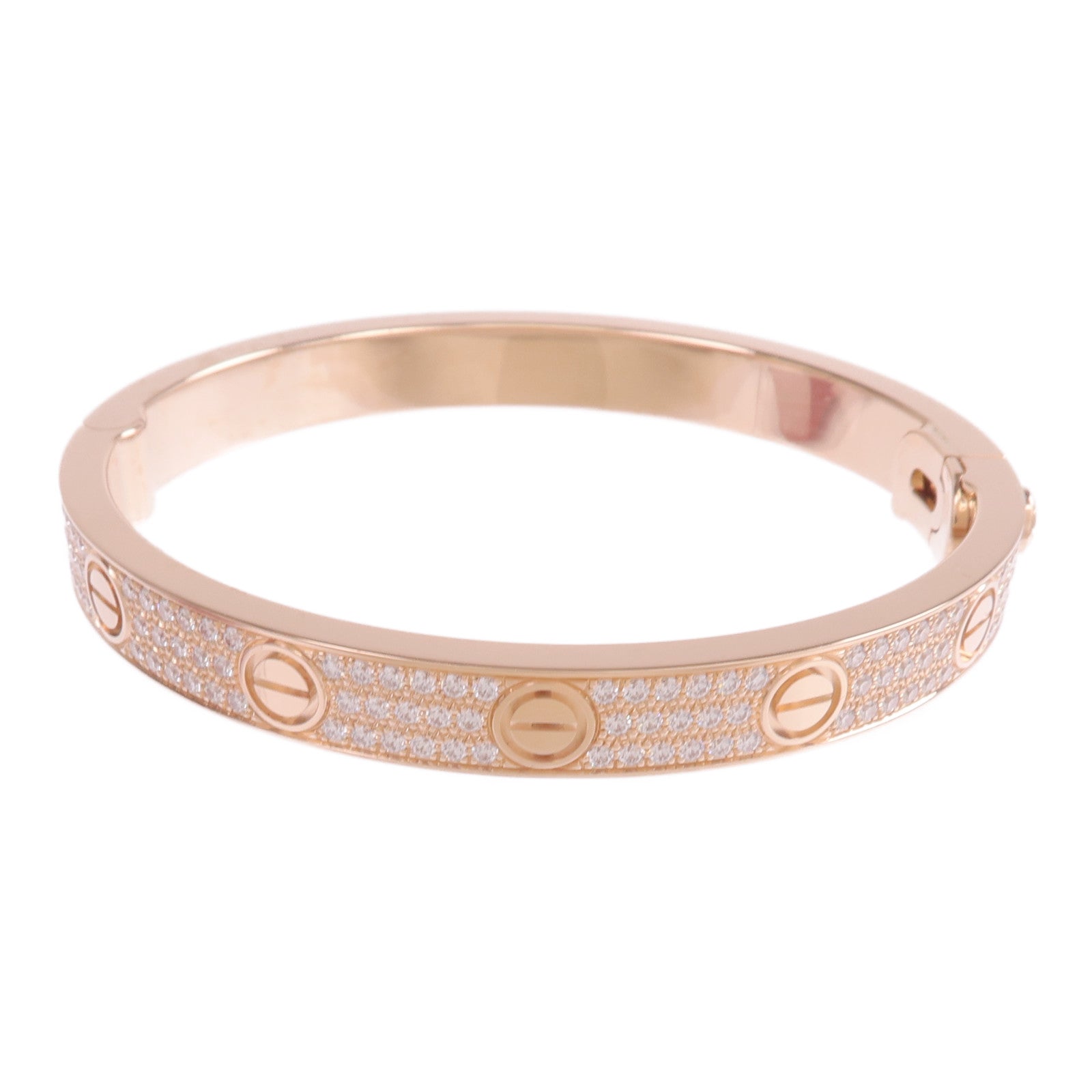 CARTIER 18K玫瑰金Love Bracelet Full Diamonds鑽石手鐲Cartier#16