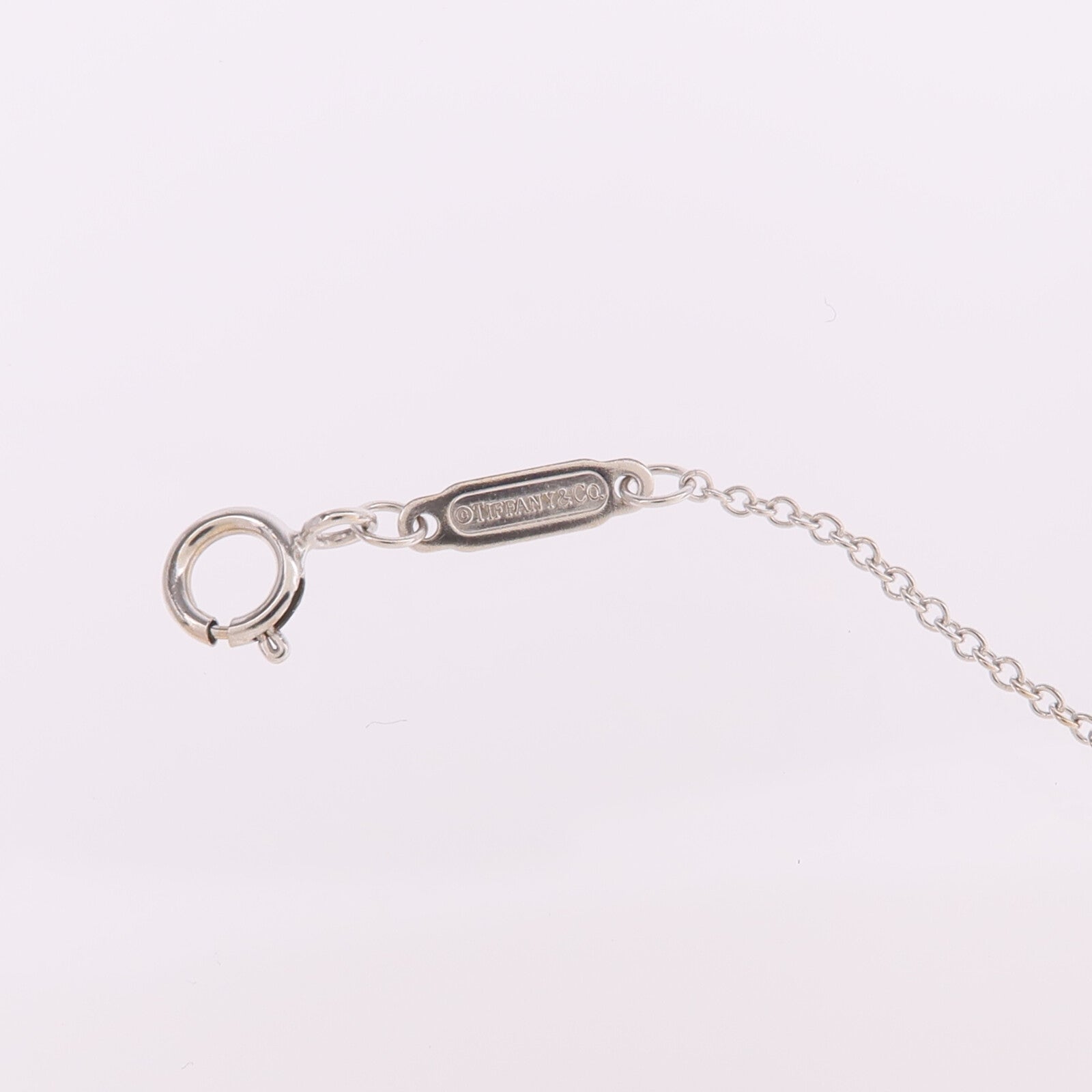 TIFFANY＆CO 18K白金T Smile Necklace鑽石項鍊