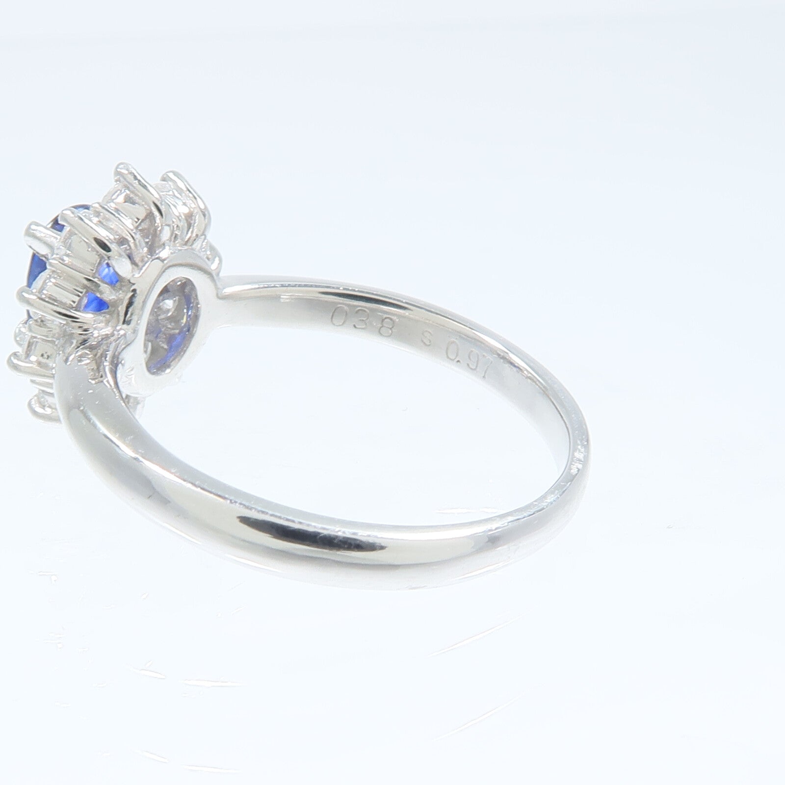 JEWELRY PT900鉑金Sapphire Diamond Ring藍寶石/鑽石戒指