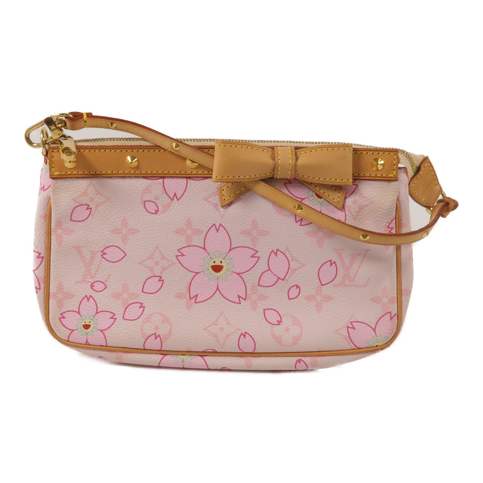 LOUIS VUITTON Monogram/Vachetta Cherry Blossom Pochette Accessoires