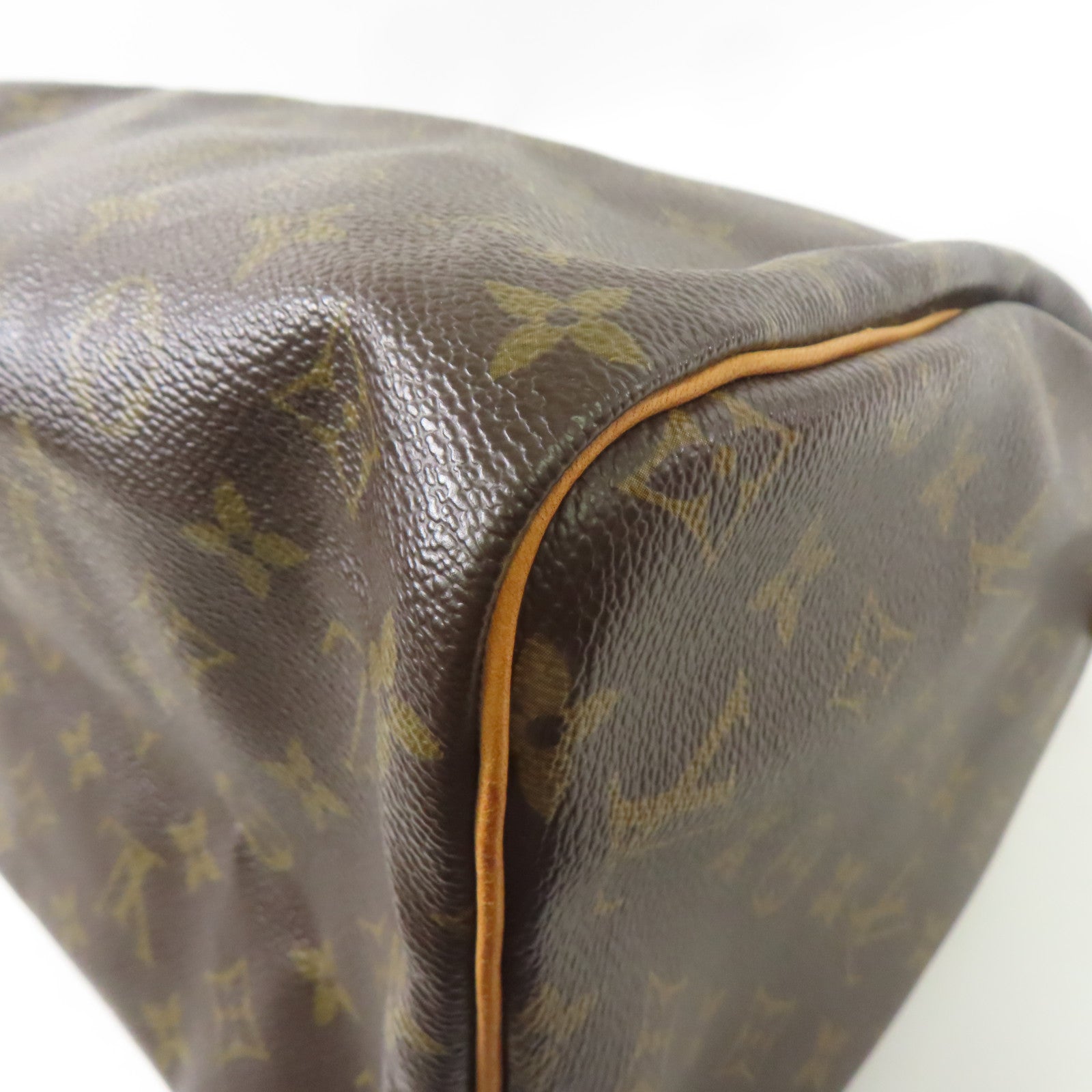 LOUIS VUITTON Monogram Speedy 30金扣手挽袋棕色