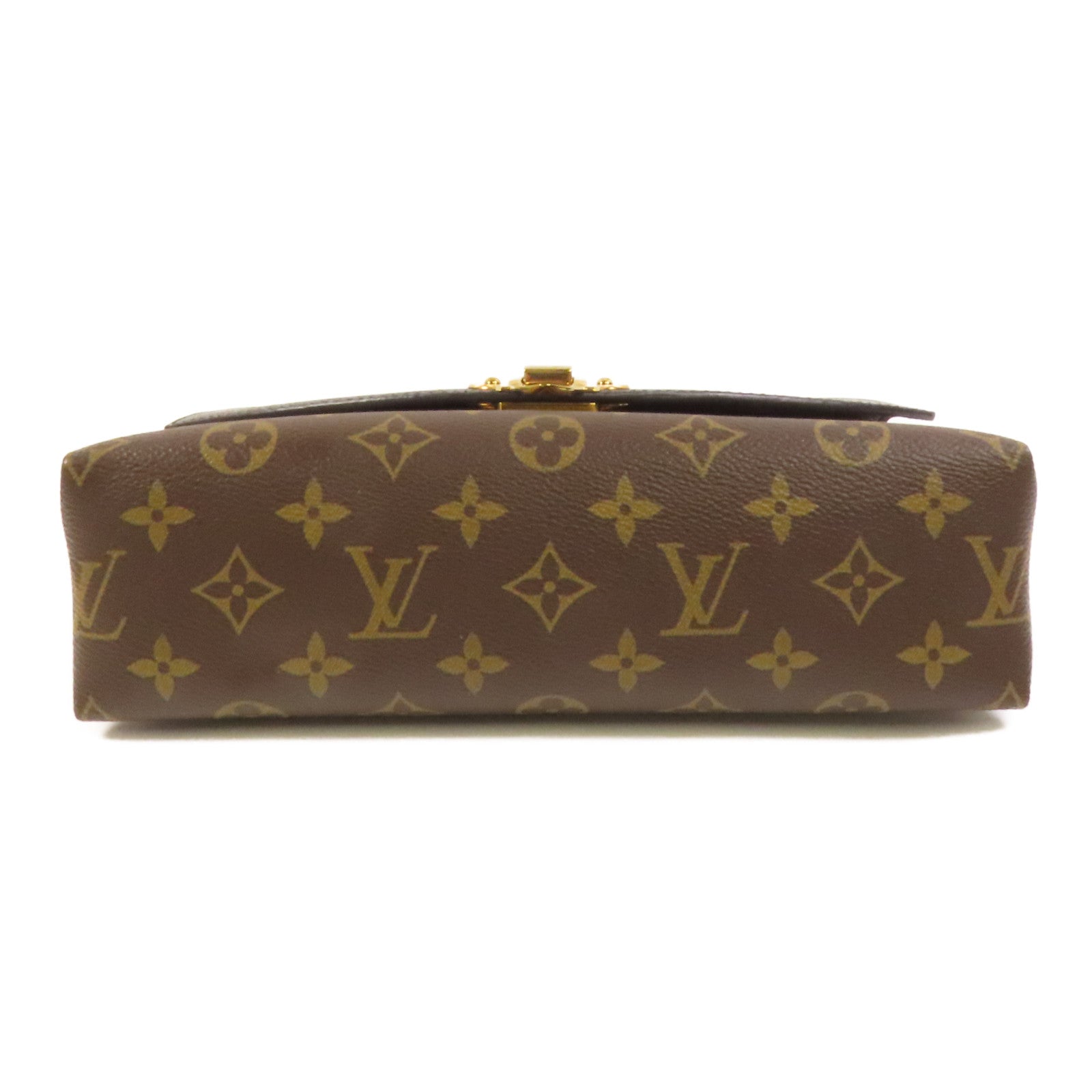 LOUIS VUITTON Monogram Saint Placide金扣肩背袋棕色/色