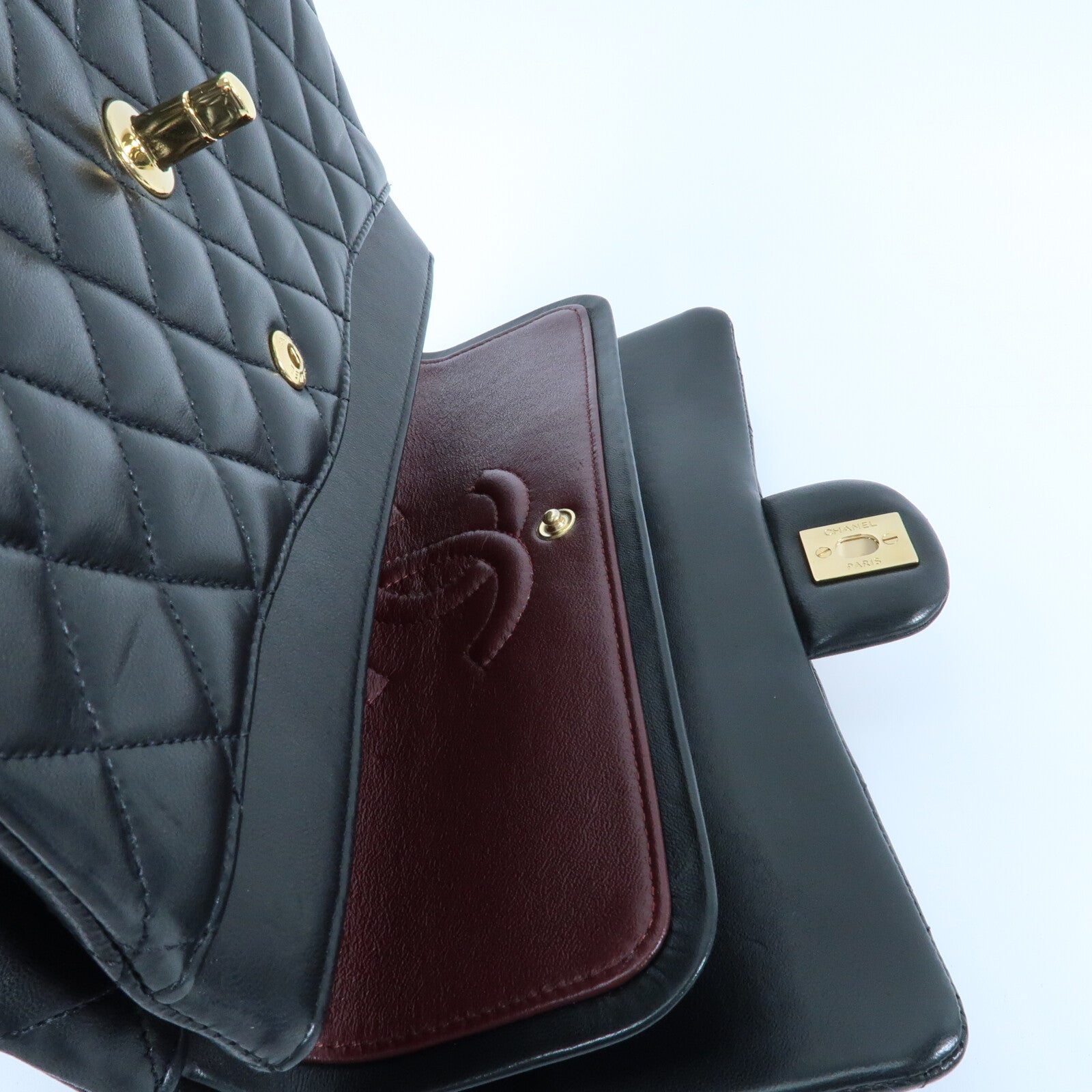CHANEL 羊皮皮革Classic 25金扣鏈帶肩背袋