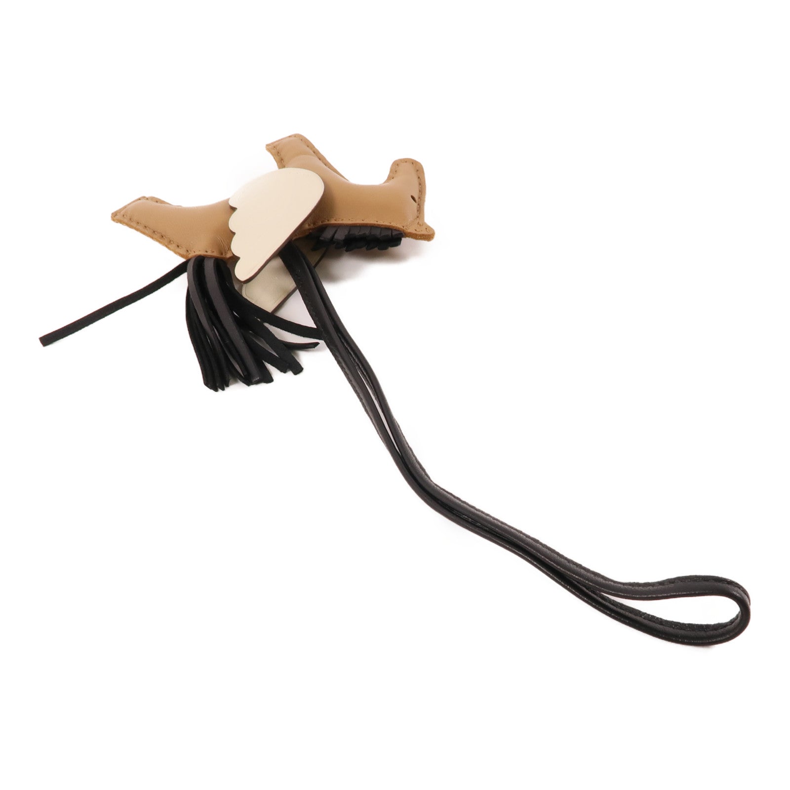 HERMES Swift皮革Rodeo Pegase PM Charm掛飾Chai/Noir/Nata/棕色/白色/黑色