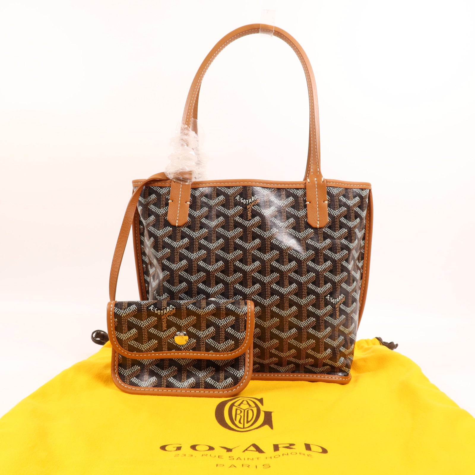 GOYARD 塗層帆布Anjou Mini Bag銀扣手挽袋