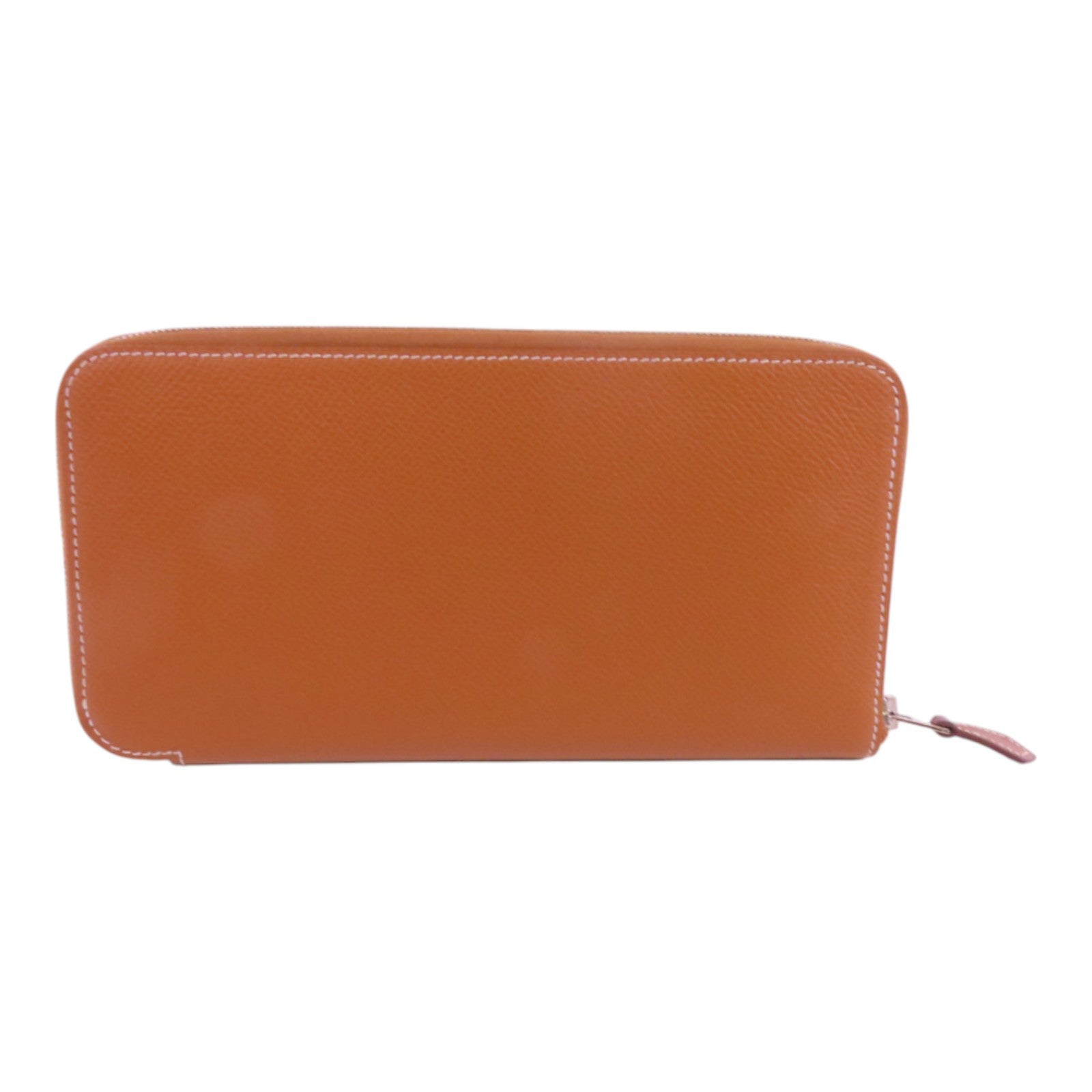 HERMES Epsom皮革Silk In Long Wallet銀扣拉鏈長錢包