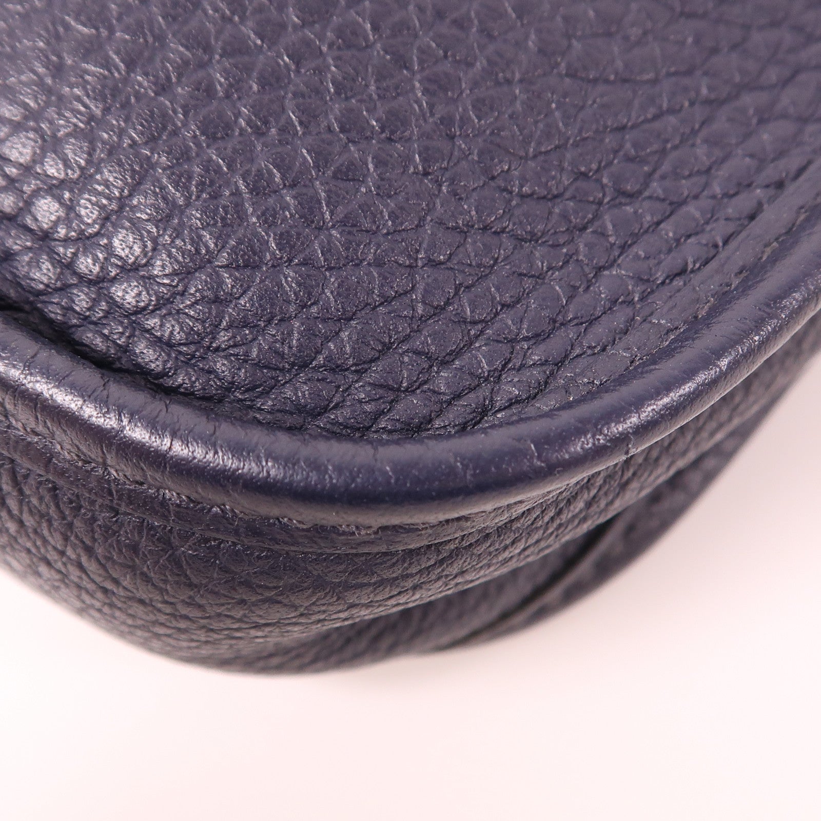 HERMES Clemence皮革Evelyne TPM金扣肩背袋Bleu Nuit