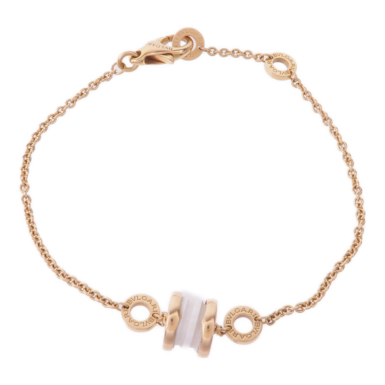 BVLGARI 18K玫瑰金B-zero1 Bracelet陶瓷手鏈