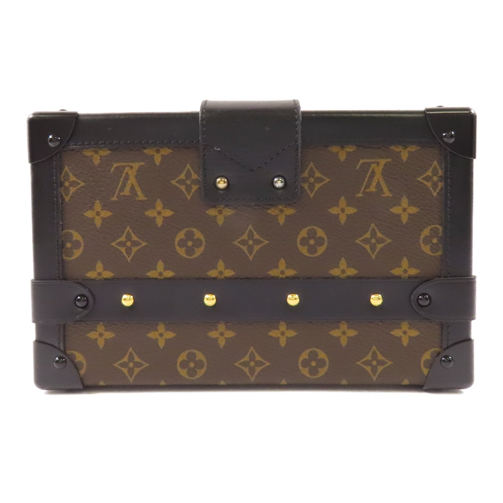 LOUIS VUITTON Monogram Petite Malle金扣肩背袋