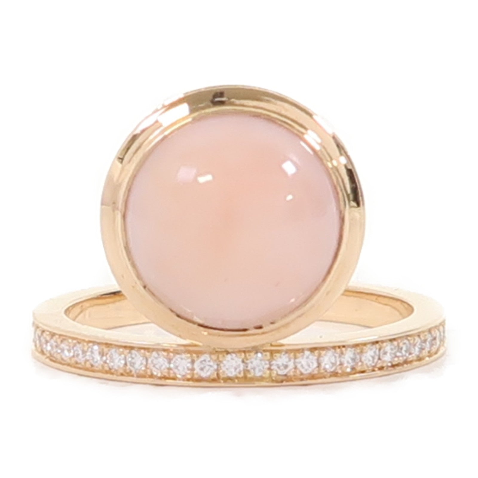 HERMES (PRICE DOWN) Diamond Ring US#6 18K Pink Gold