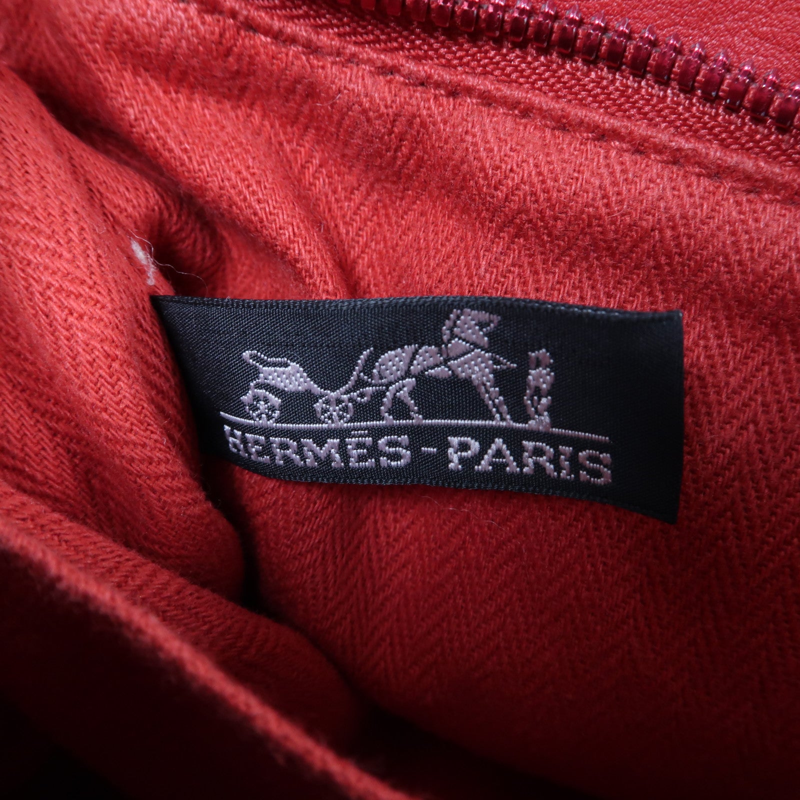 HERMES 皮革Horizontal PM銀扣手挽肩背兩用袋紅色