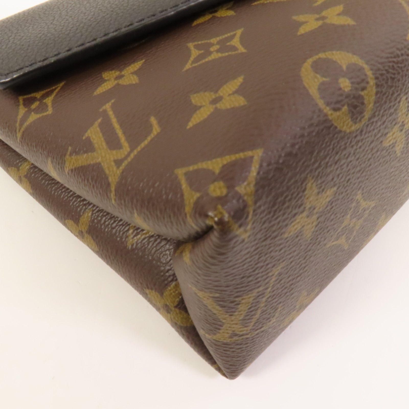 LOUIS VUITTON Monogram Saint Placide金扣肩背袋棕色/色