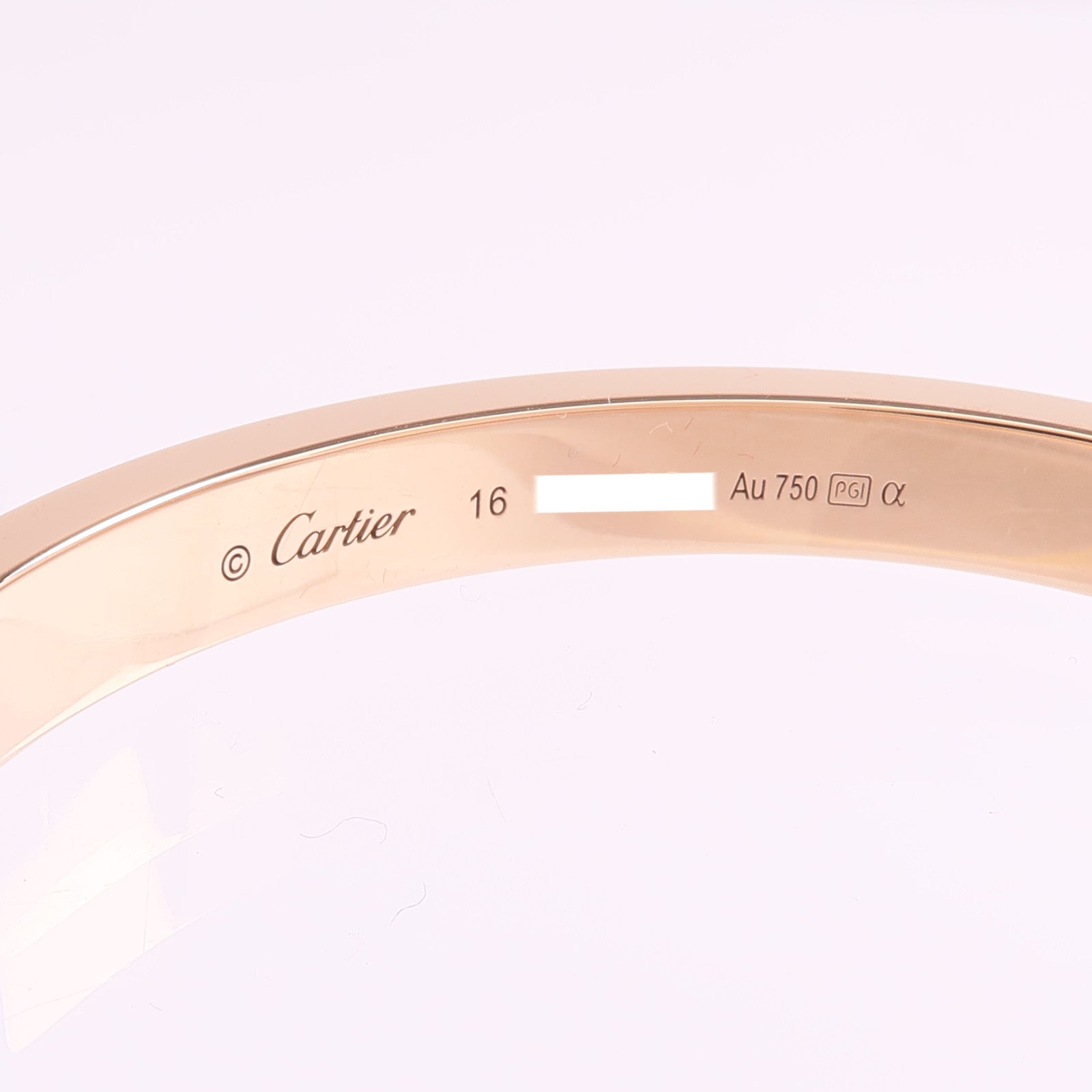 CARTIER 18K玫瑰金Love Bracelet Full Diamonds鑽石手鐲Cartier#16