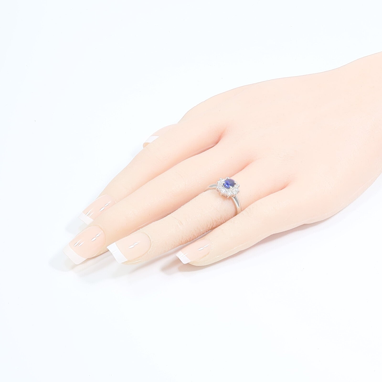 JEWELRY PT900鉑金Sapphire Diamond Ring藍寶石/鑽石戒指