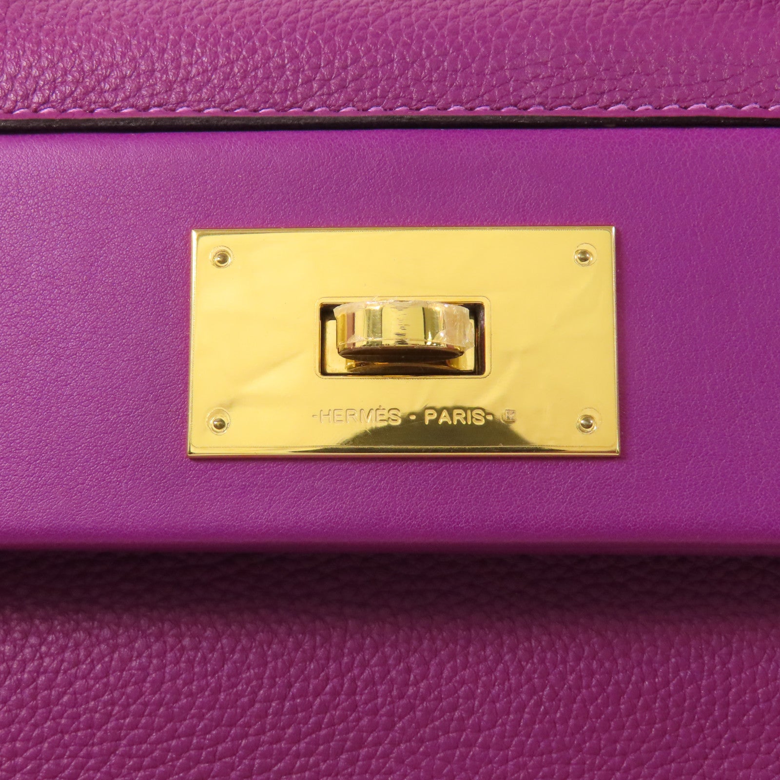 HERMES GHW 24/24 29CM 2 Way Bag Clemence Leather P9 Anemone