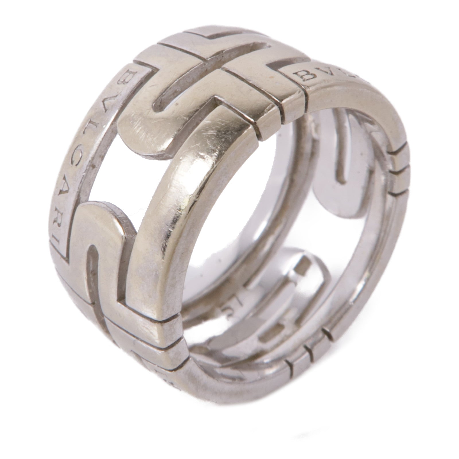 BVLGARI 18K白金Parentesi Ring戒指Bvlgari#57/US#7.5