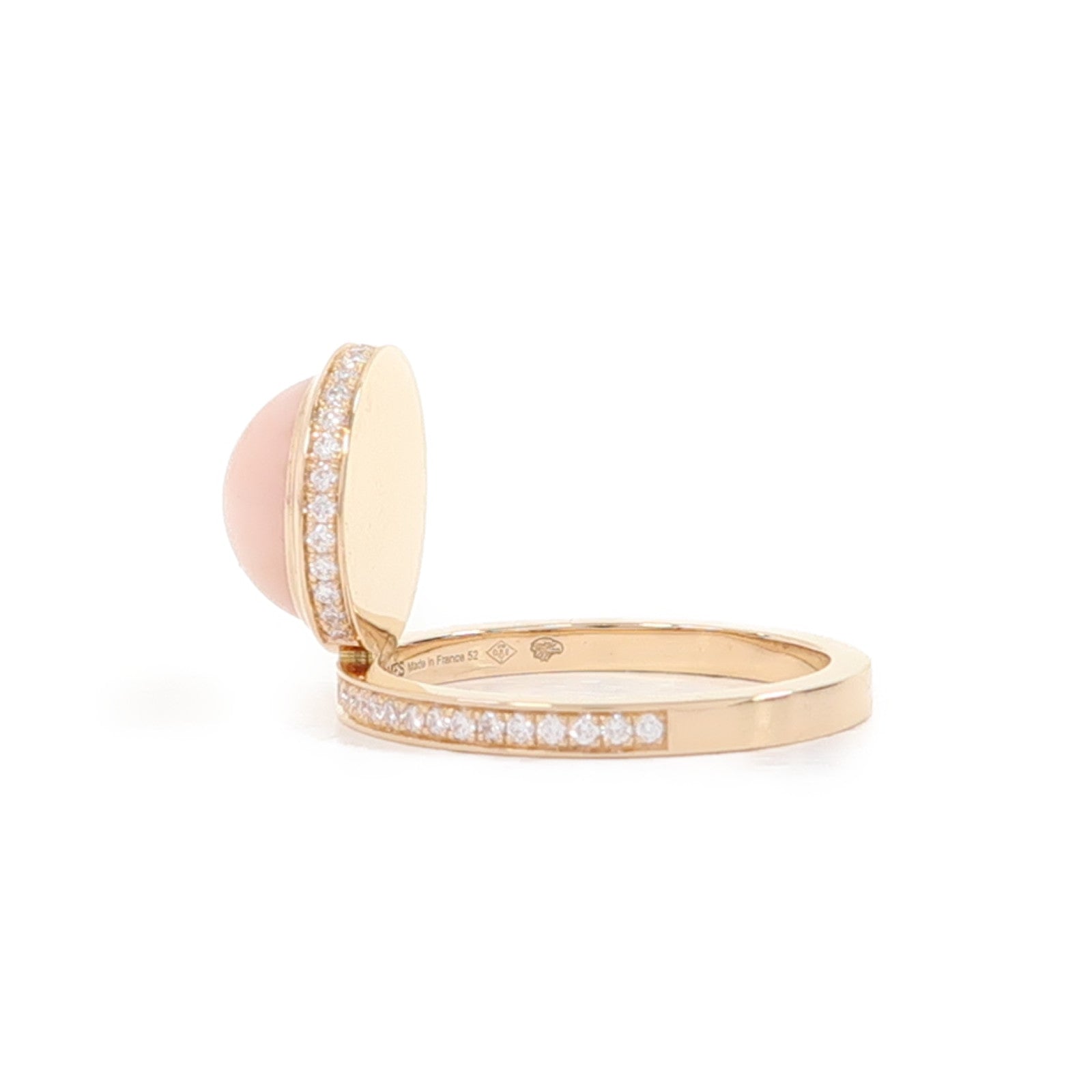 HERMES (PRICE DOWN) Diamond Ring US#6 18K Pink Gold