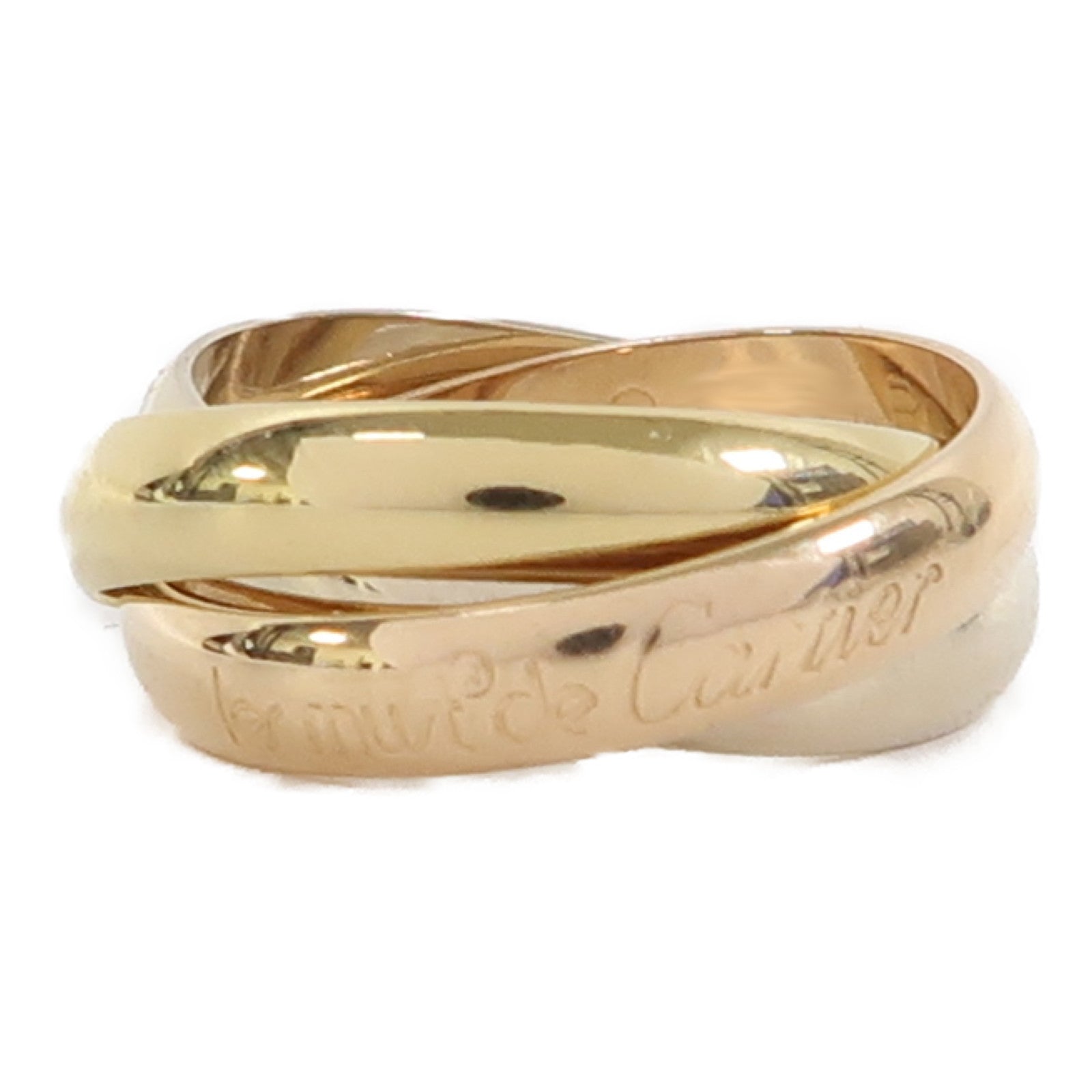 CARTIER 18K黃金/玫瑰金/白金Trinity Ring戒指Cartier#45/US#4