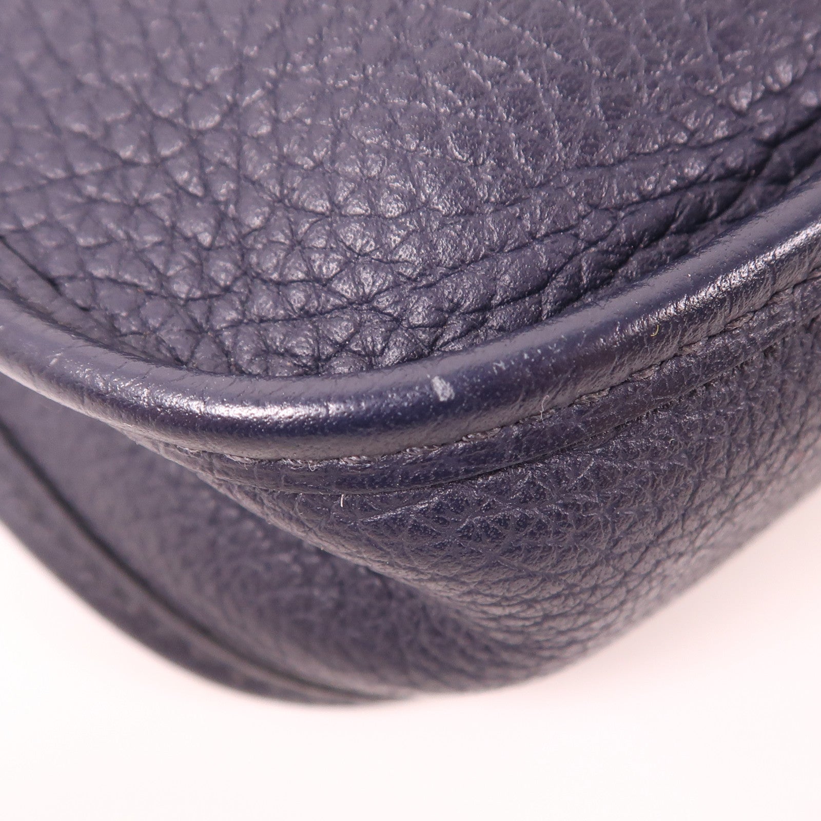 HERMES Clemence皮革Evelyne TPM金扣肩背袋Bleu Nuit