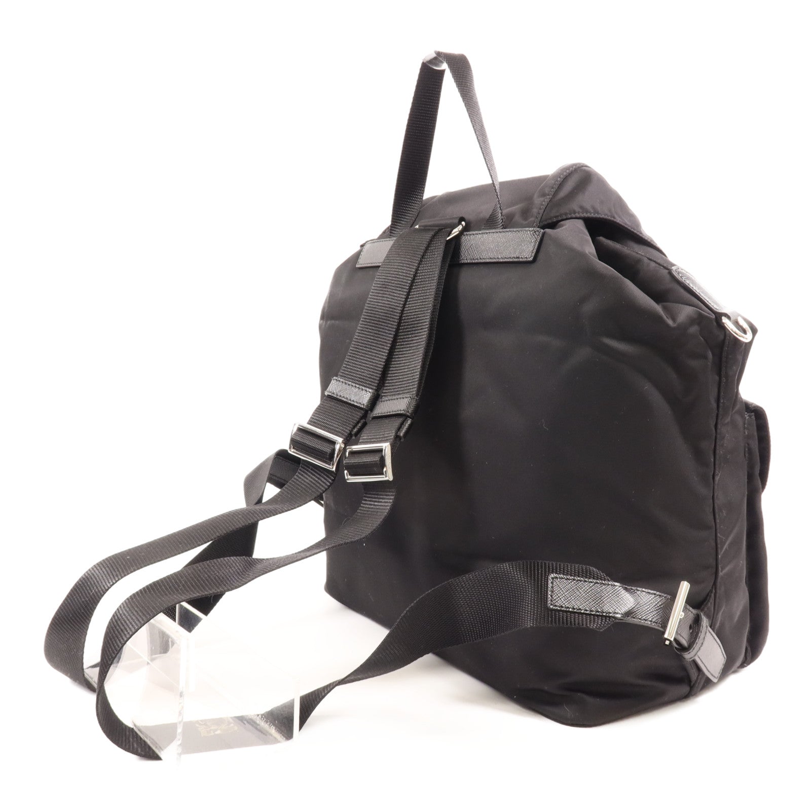 PRADA 尼龍Backpack銀扣背包