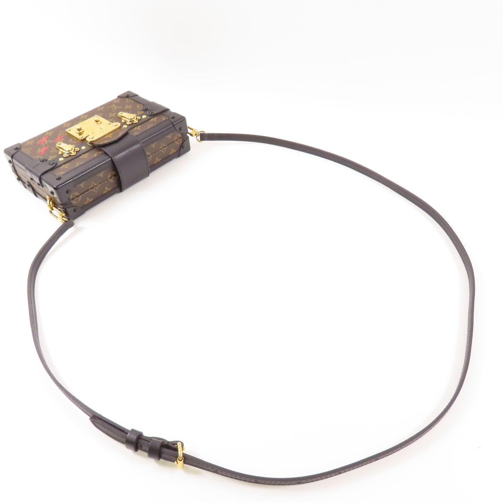 LOUIS VUITTON Monogram Petite Malle金扣肩背袋