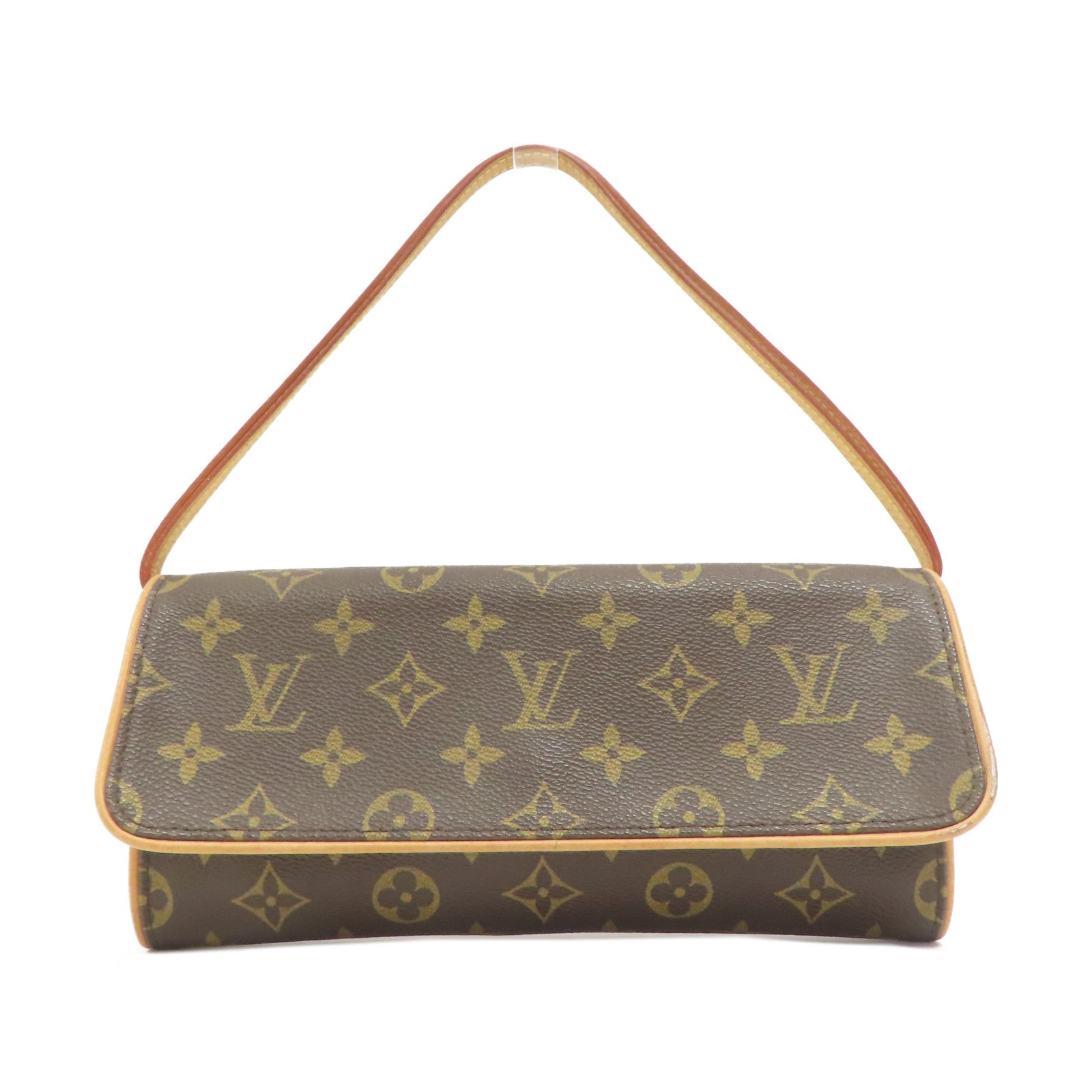 LOUIS VUITTON 【激減優惠】Monogram Pochette Twin GM金扣肩背袋啡色