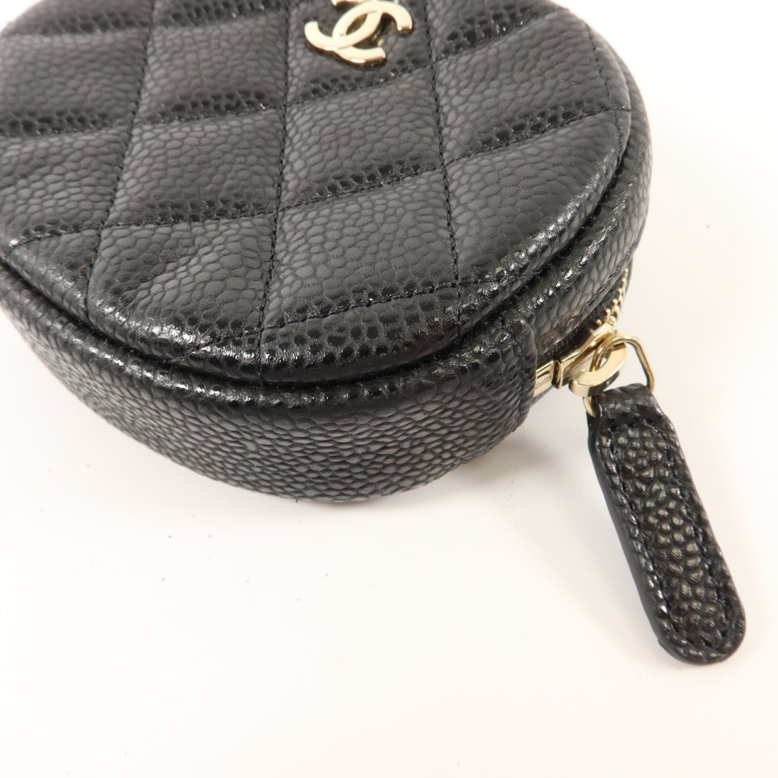 CHANEL 牛皮皮革Classic Round Coin Purse金扣零錢包