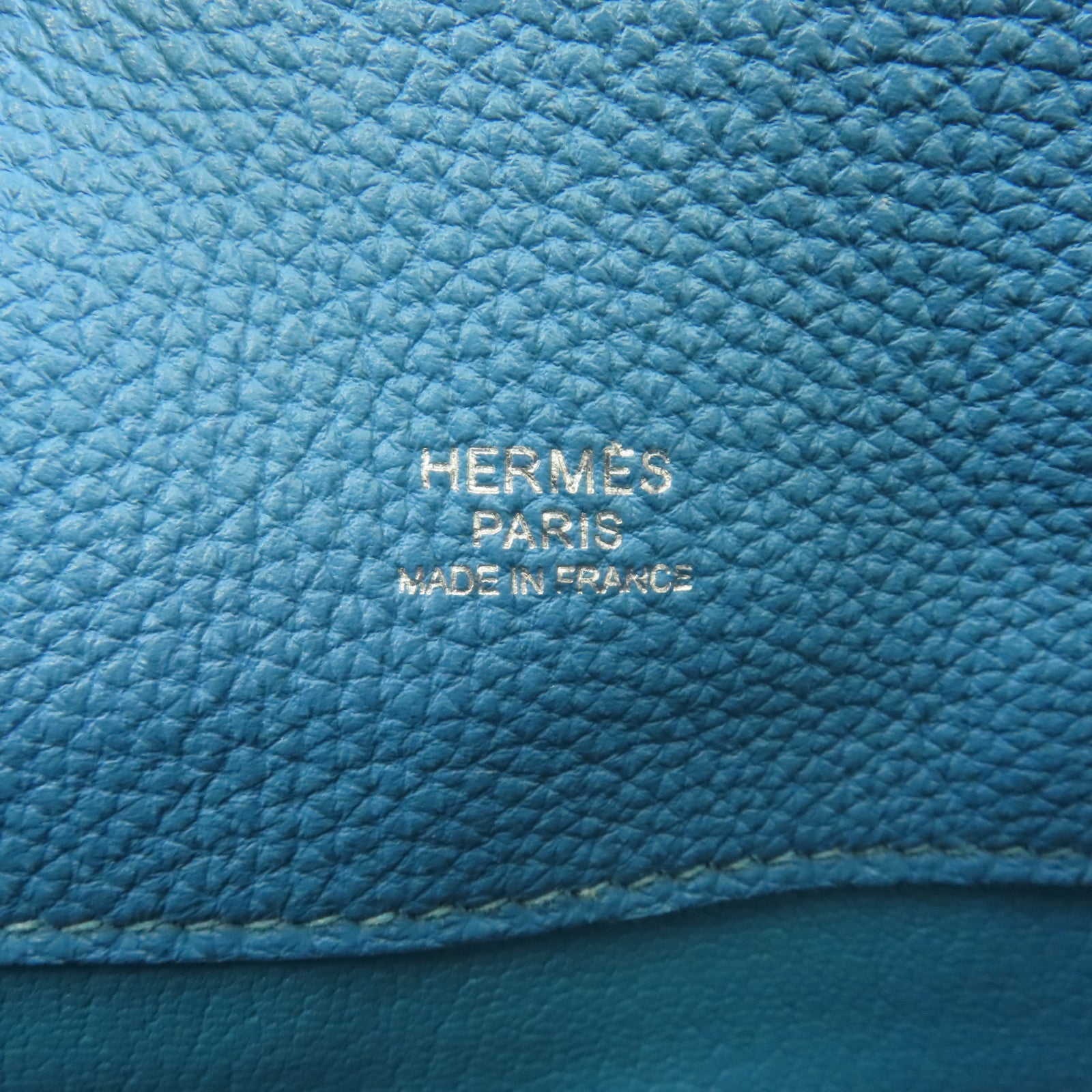 HERMES Clemence皮革So Kelly 22銀扣肩背袋7B Turquoise/土耳其亮藍