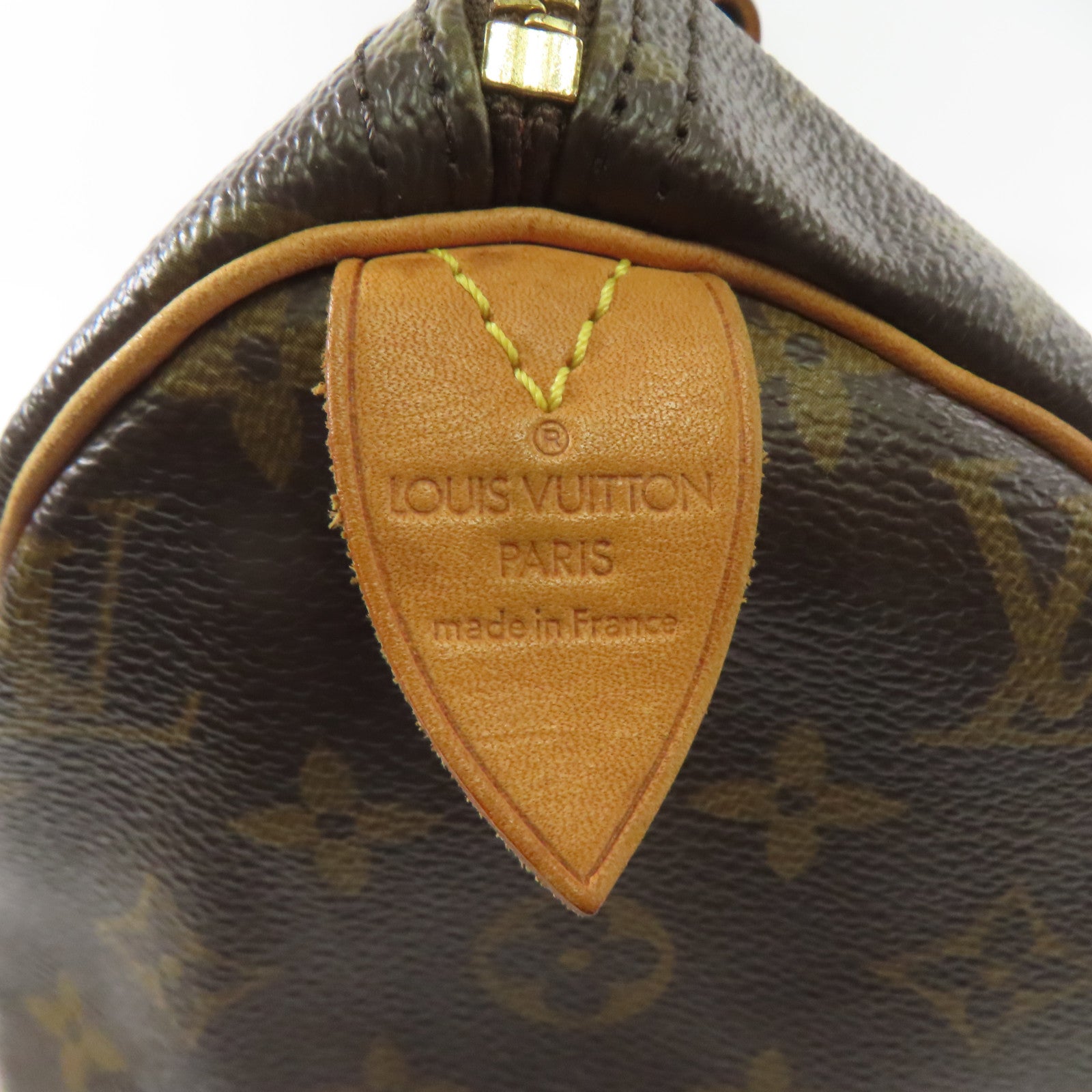 LOUIS VUITTON Monogram Speedy 30金扣手挽袋棕色