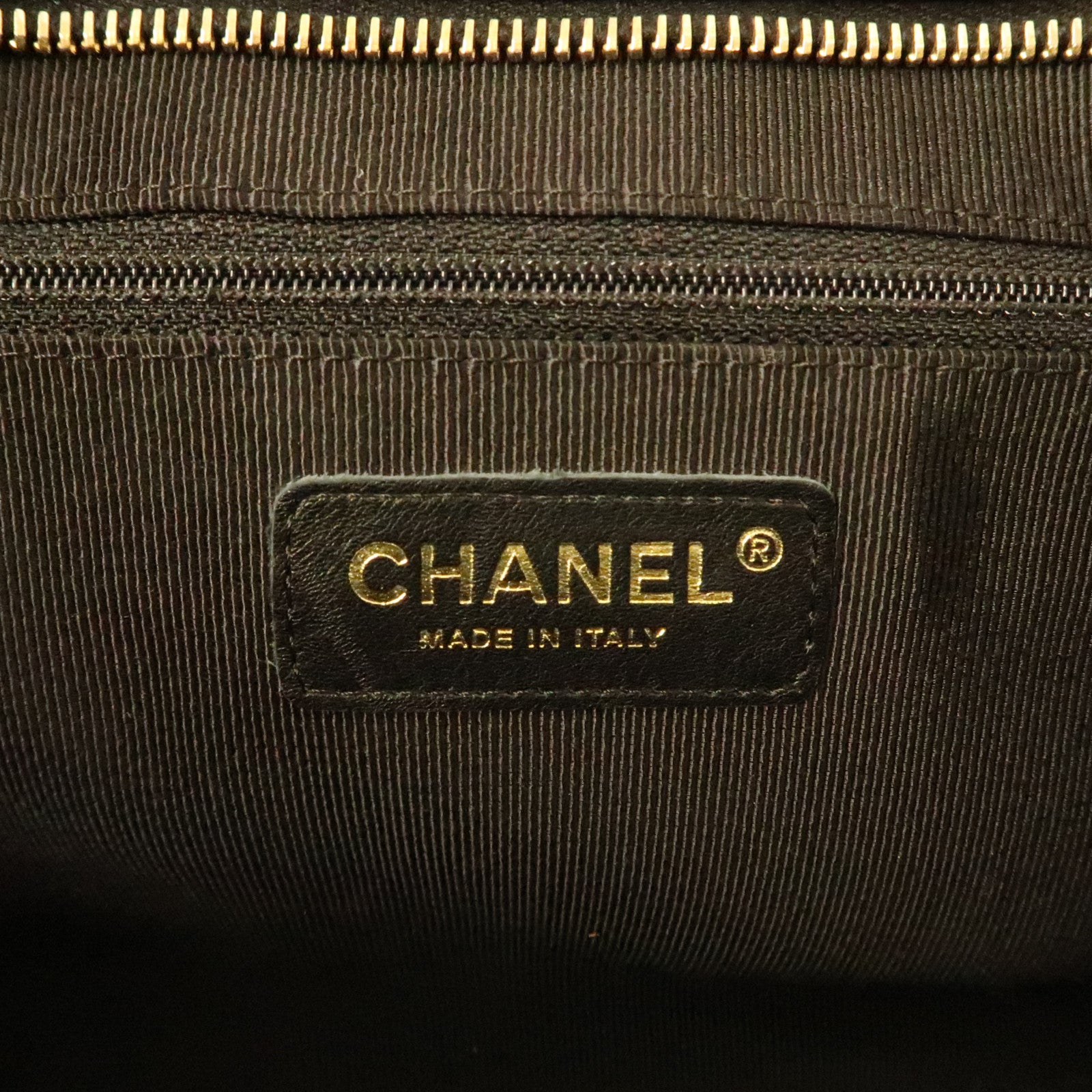 CHANEL 菱格Caviar皮革Vintage Boston Bag金扣波士頓包黑色