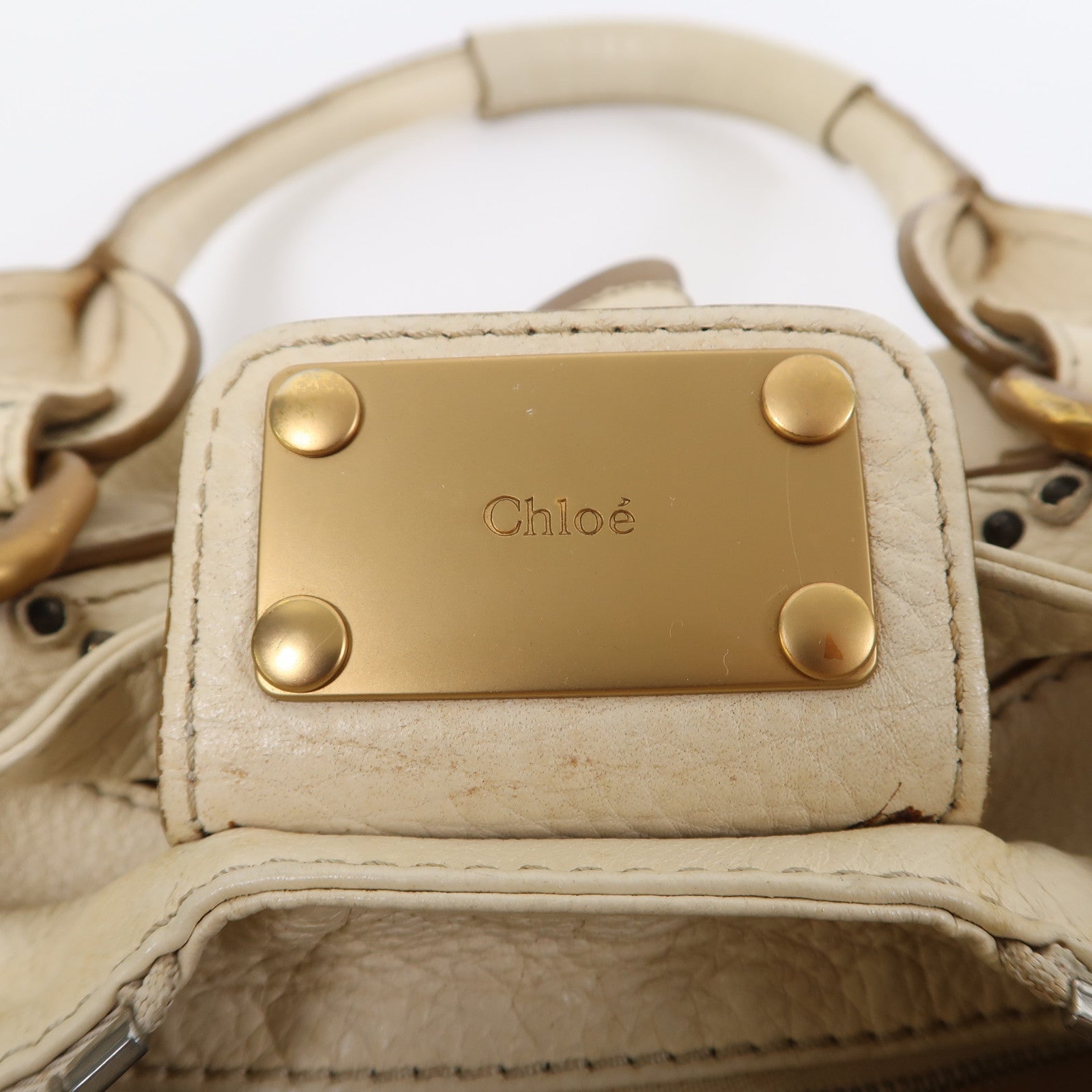 Chloe 牛皮皮革Shoulder Bag肩背袋米色