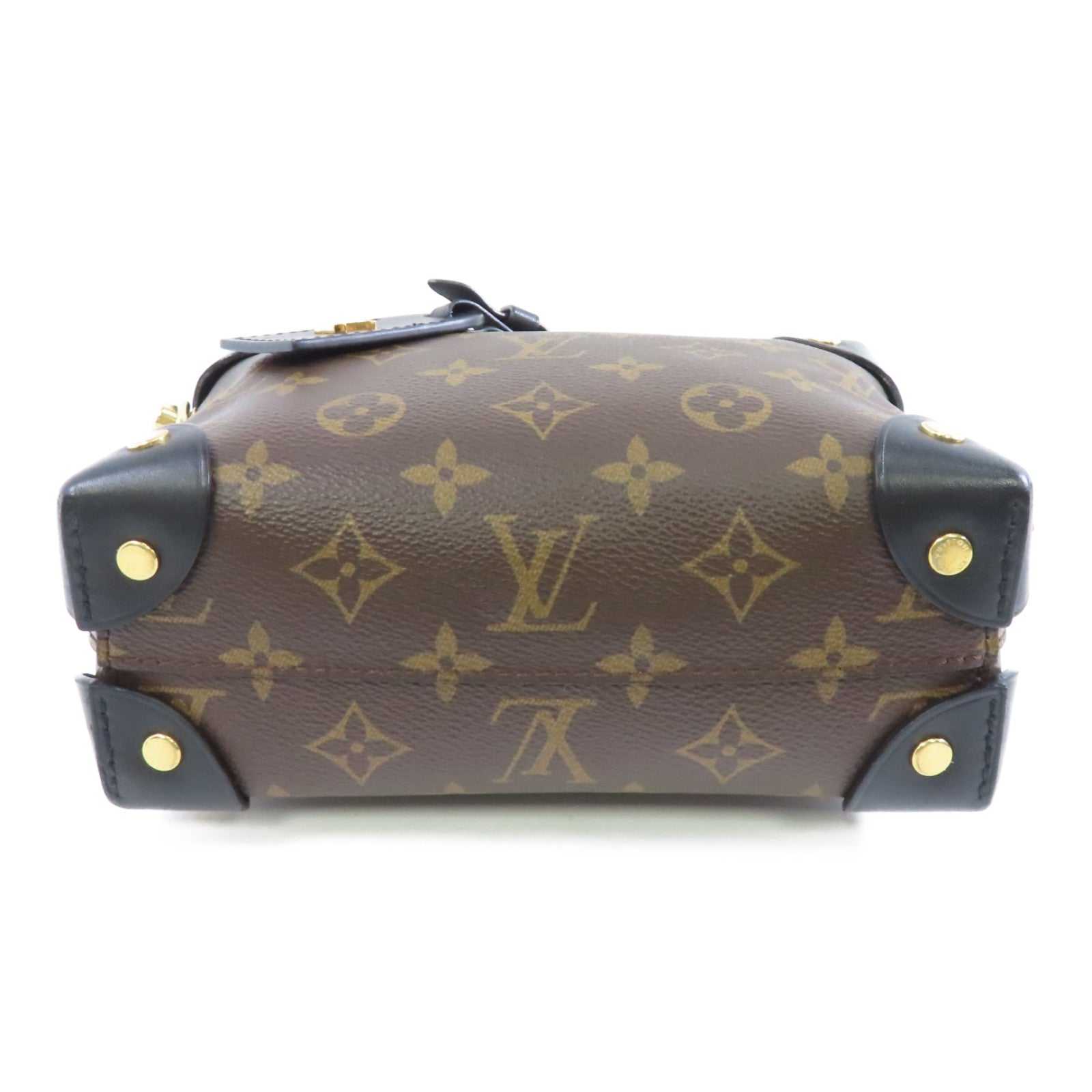 LOUIS VUITTON 【激減優惠】Monogram Petite Malle Souple金扣手挽肩背兩用袋啡色