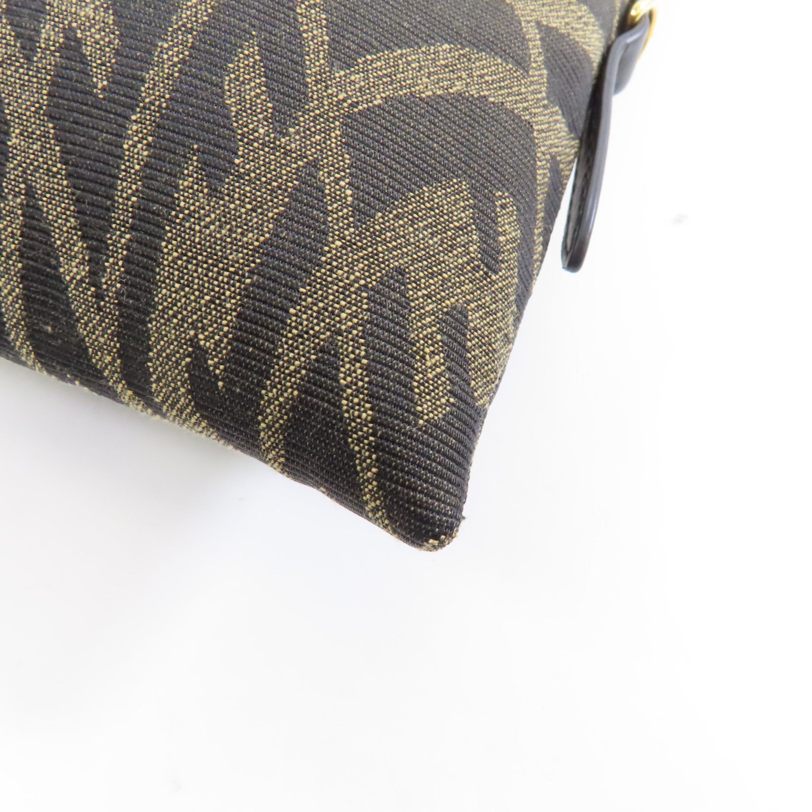 FENDI 帆布Clutch Bag金扣手拿包啡色