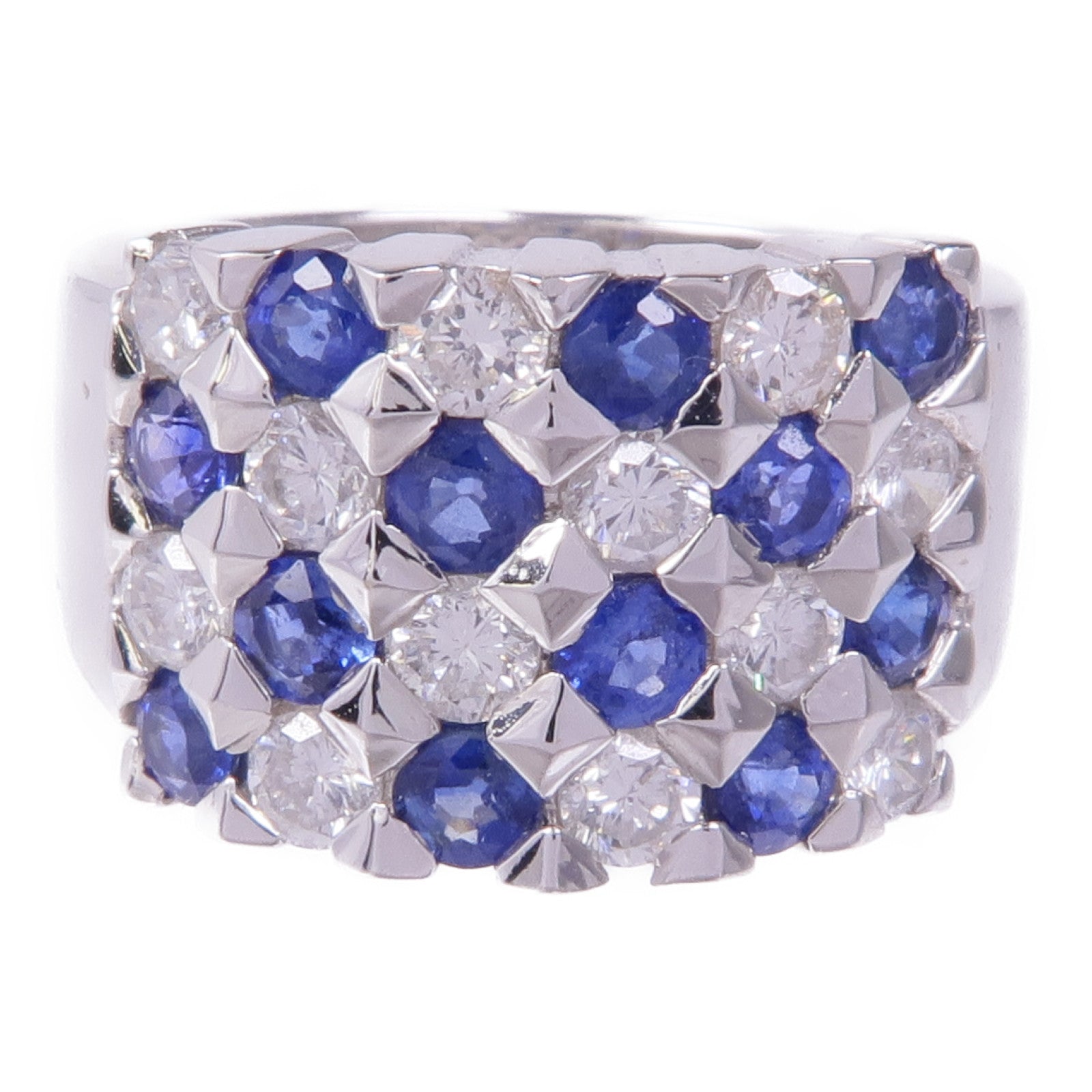 JEWELRY 【激減優惠】18K白金Sapphire Diamond Ring藍寶石/鑽石戒指US#5.75