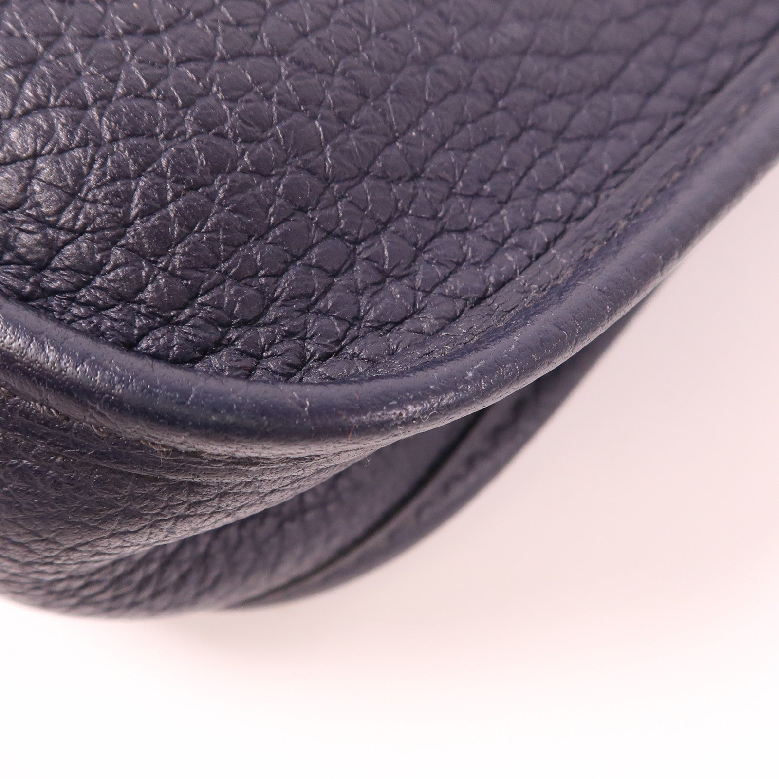 HERMES Clemence皮革Evelyne TPM金扣肩背袋Bleu Nuit