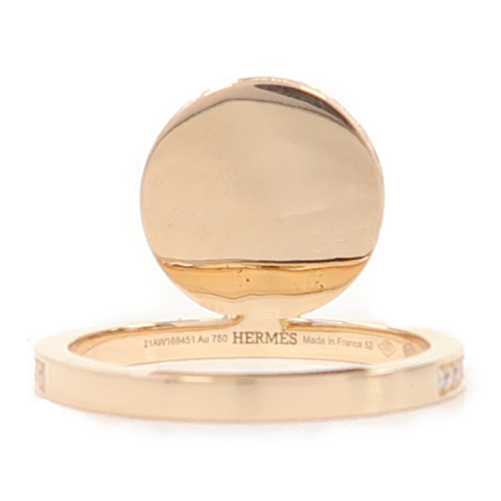 HERMES (PRICE DOWN) Diamond Ring US#6 18K Pink Gold