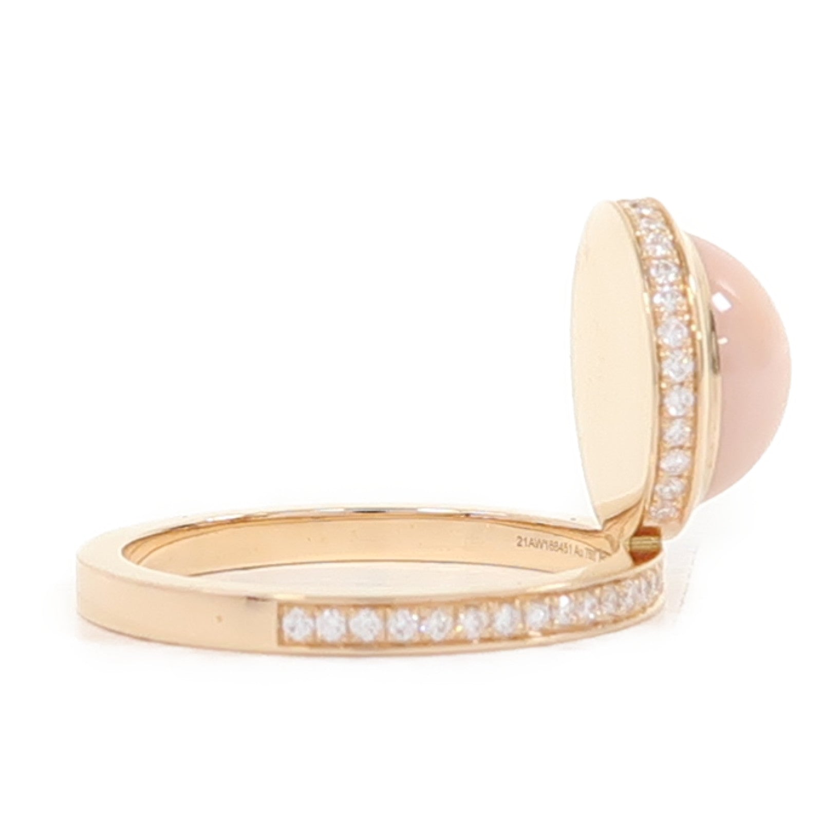 HERMES (PRICE DOWN) Diamond Ring US#6 18K Pink Gold