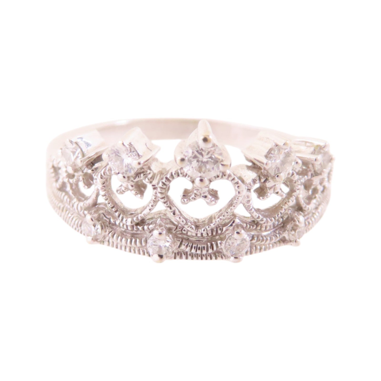 JEWELRY 【激減優惠】18K白金/鑽石Diamond Ring戒指US#4.5