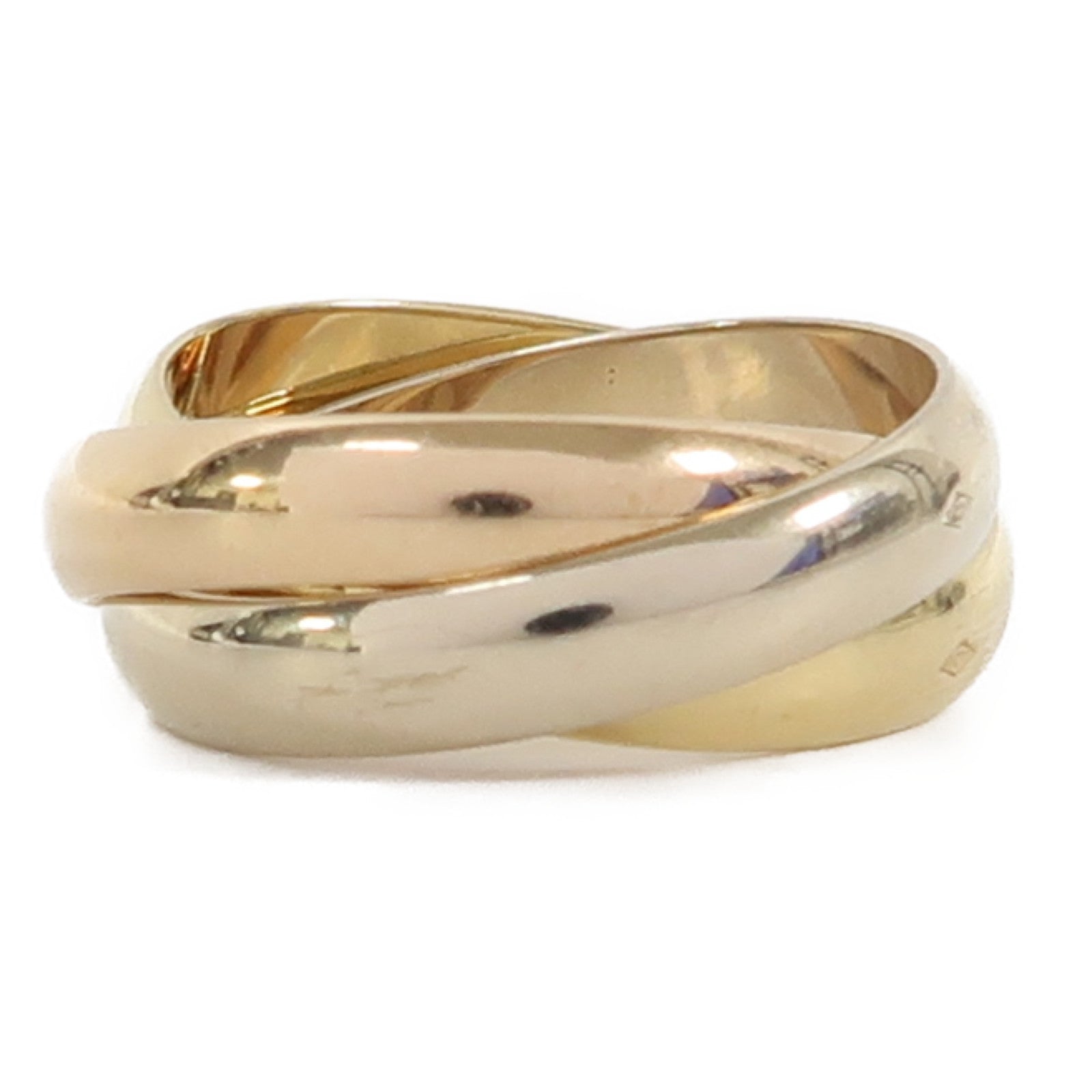 CARTIER 18K黃金/玫瑰金/白金Trinity Ring戒指Cartier#45/US#4