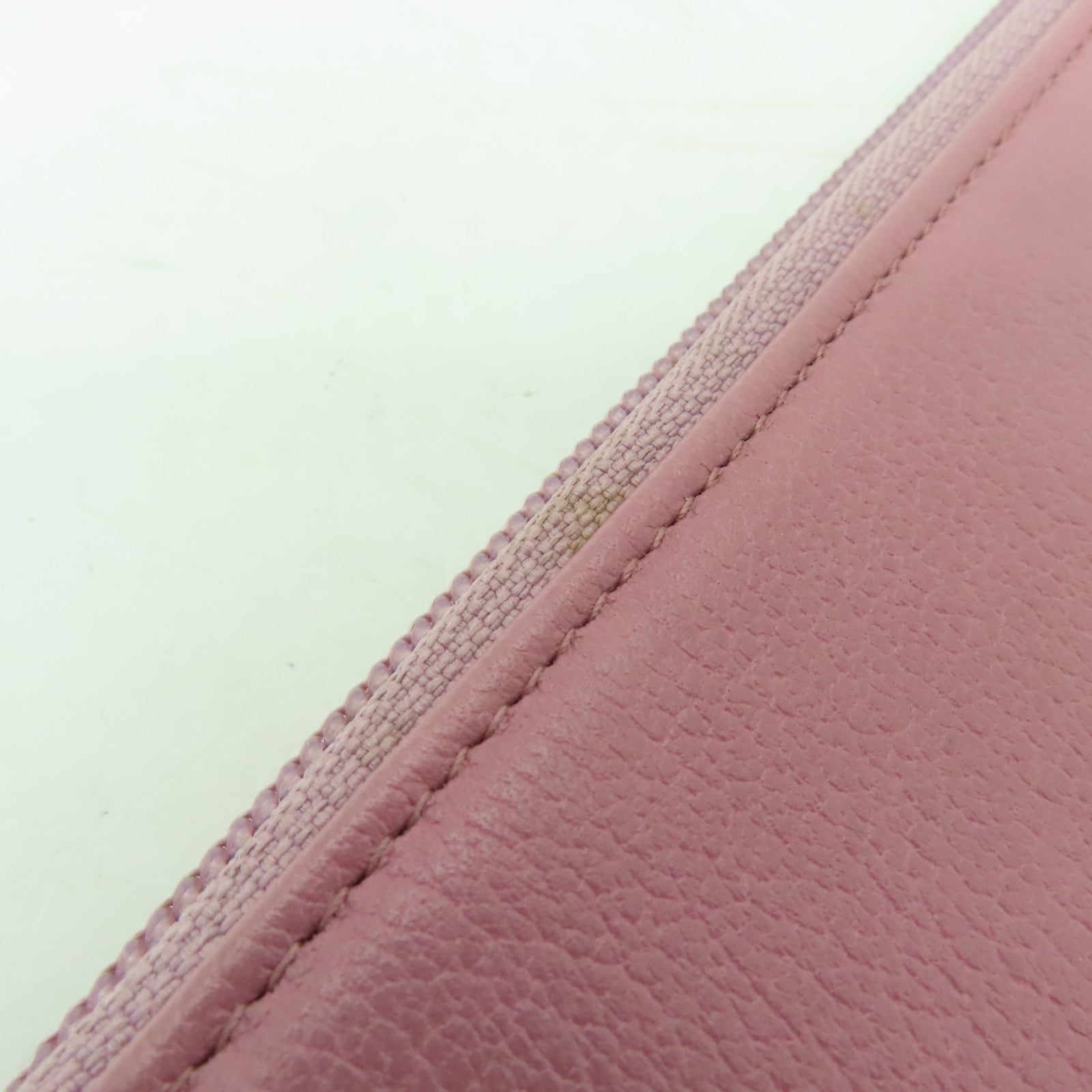 CHANEL 【清倉大減價】牛皮皮革Zipped Long Wallet銀扣長錢包粉紅色