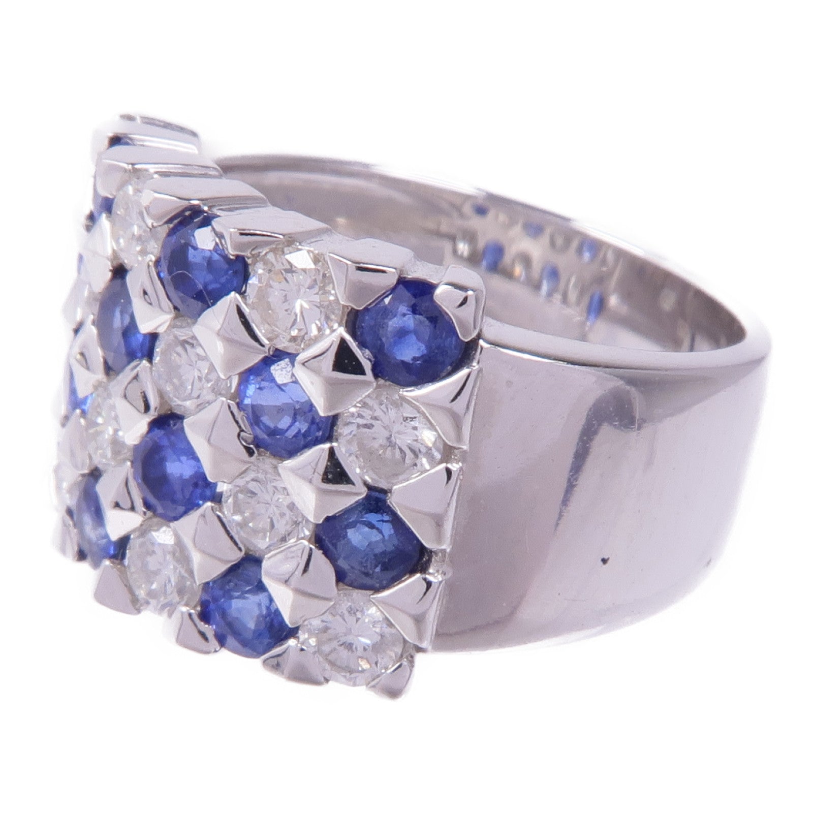 JEWELRY 【激減優惠】18K白金Sapphire Diamond Ring藍寶石/鑽石戒指US#5.75