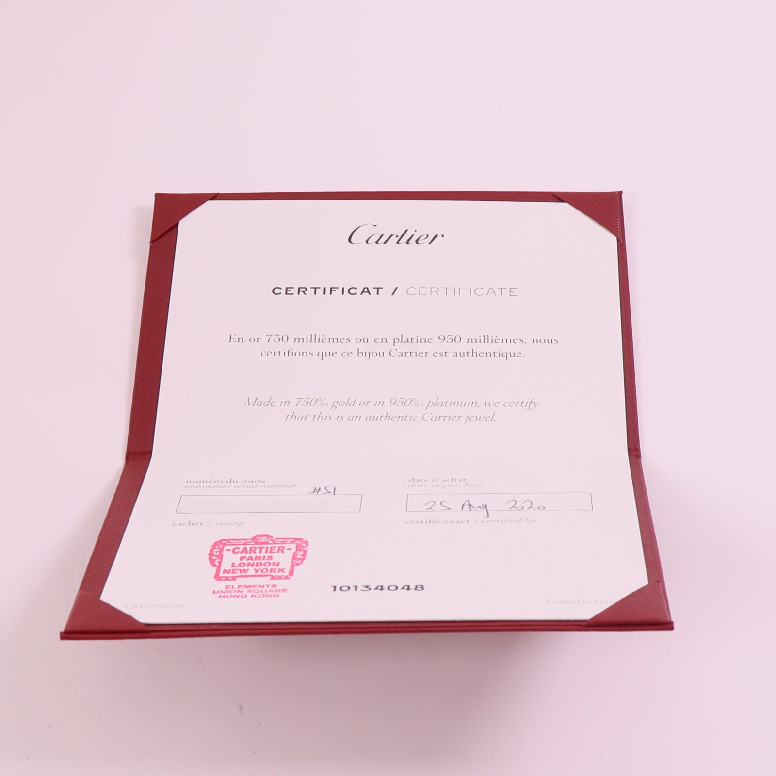 CARTIER 18K玫瑰金Mini Love Ring 1 Diamond鑽石戒指Cartier#51/US#5.5