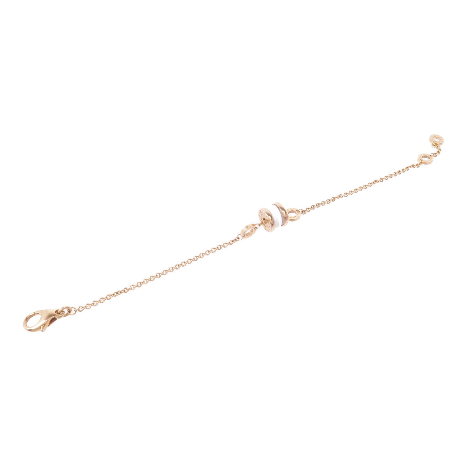 BVLGARI 18K玫瑰金B-zero1 Bracelet陶瓷手鏈