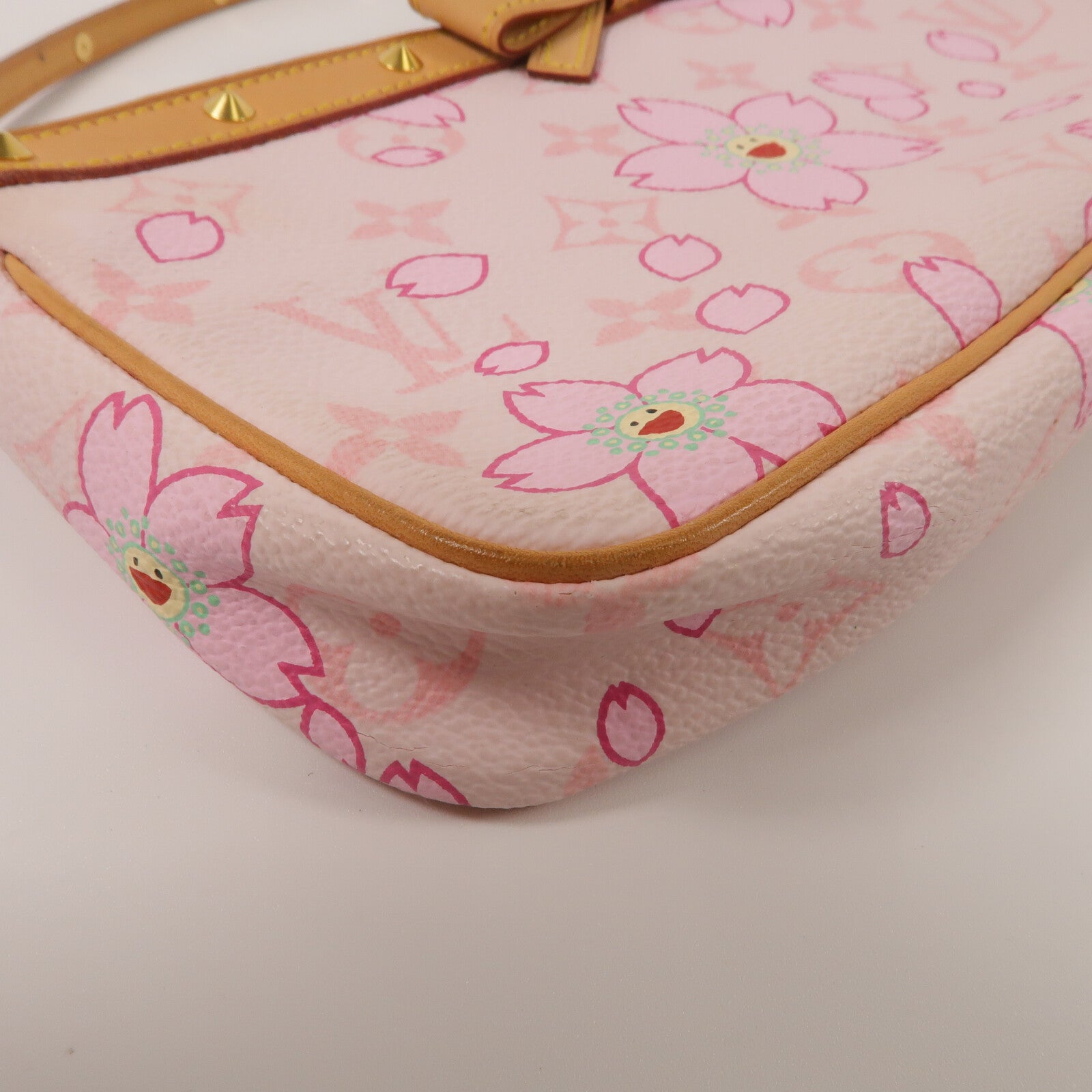 LOUIS VUITTON Monogram/Vachetta Cherry Blossom Pochette Accessoires