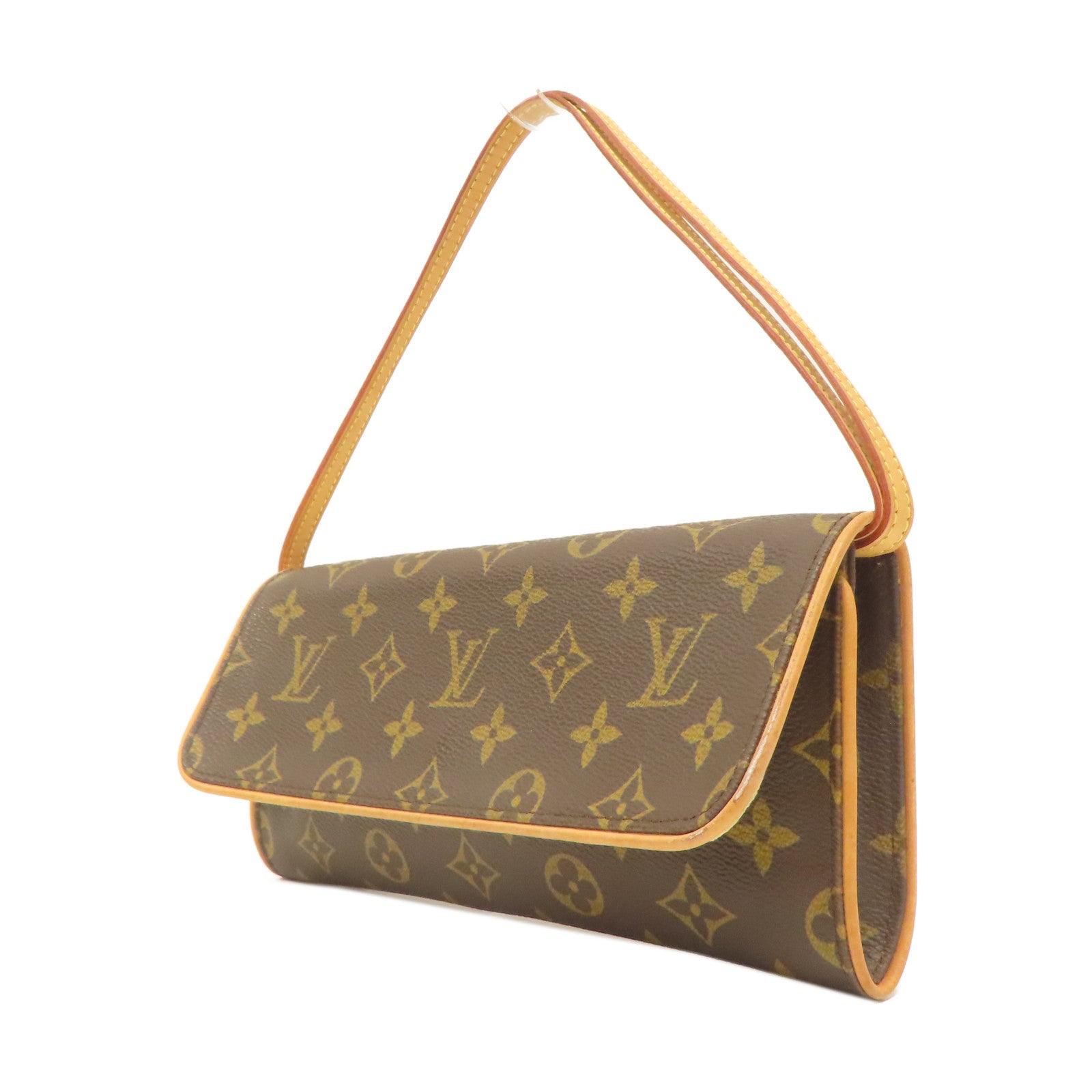 LOUIS VUITTON 【激減優惠】Monogram Pochette Twin GM金扣肩背袋啡色