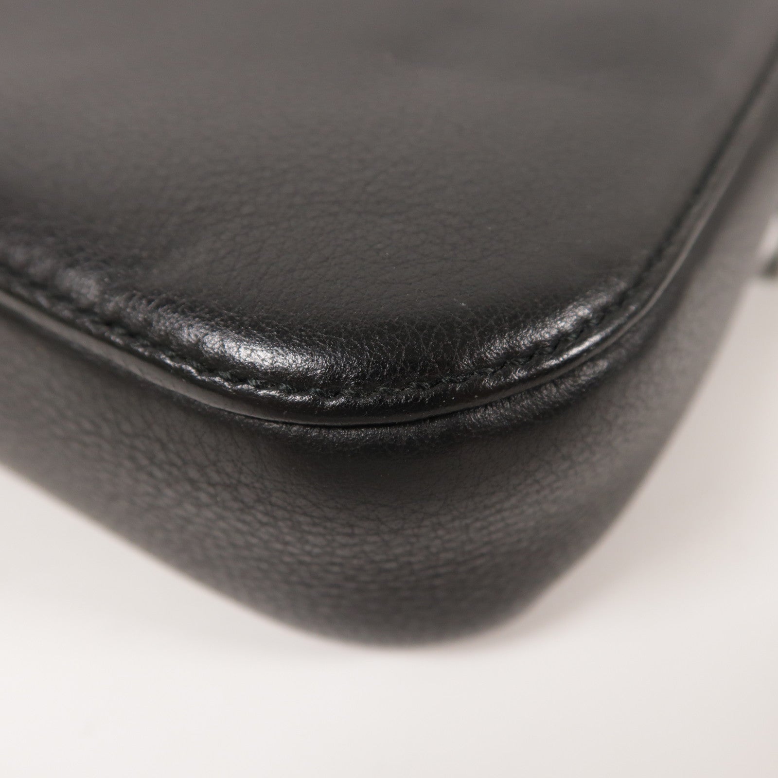 BALENCIAGA SHW Everyday Camera Shoulder Bag Calfskin Leather Black