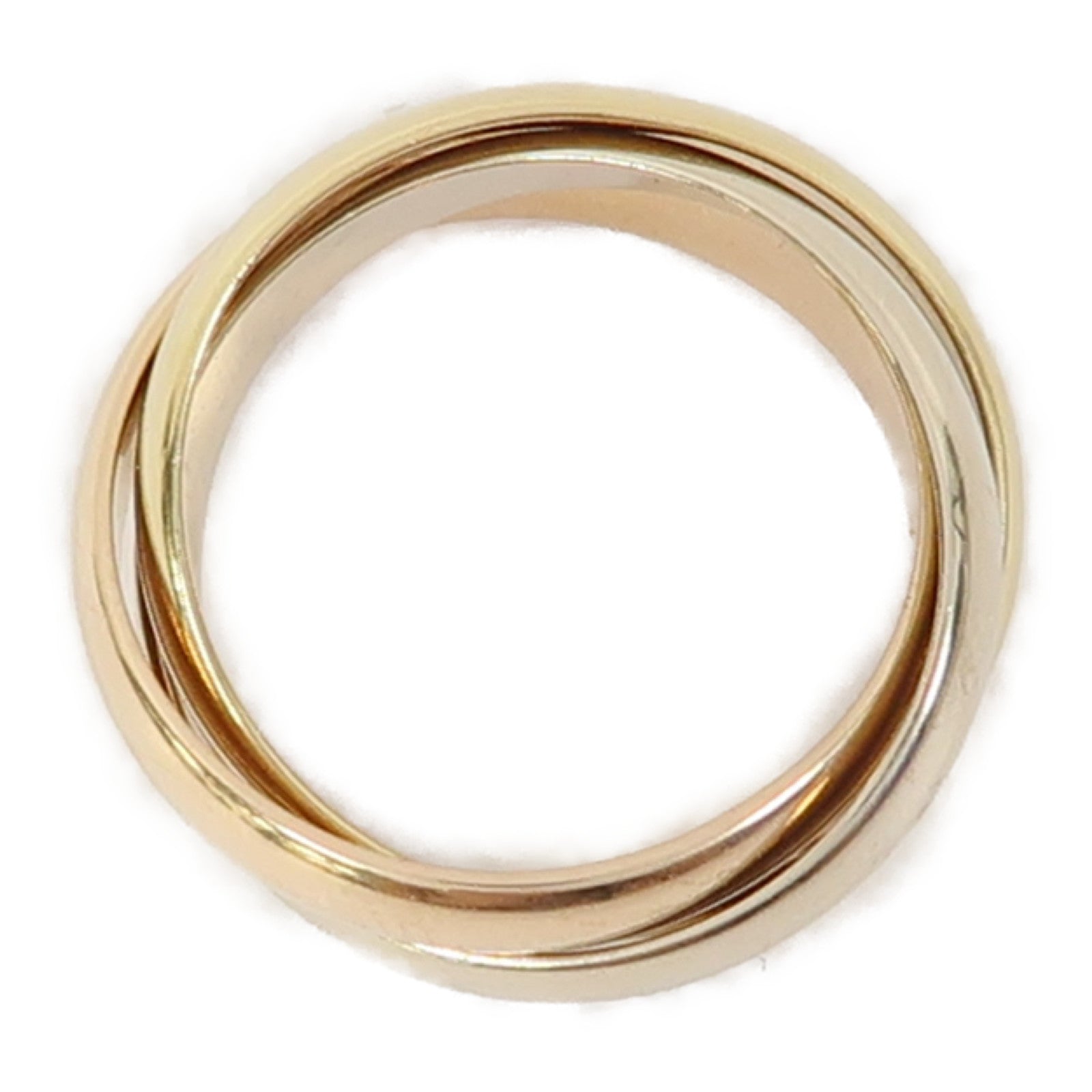 CARTIER 18K黃金/玫瑰金/白金Trinity Ring戒指Cartier#45/US#4