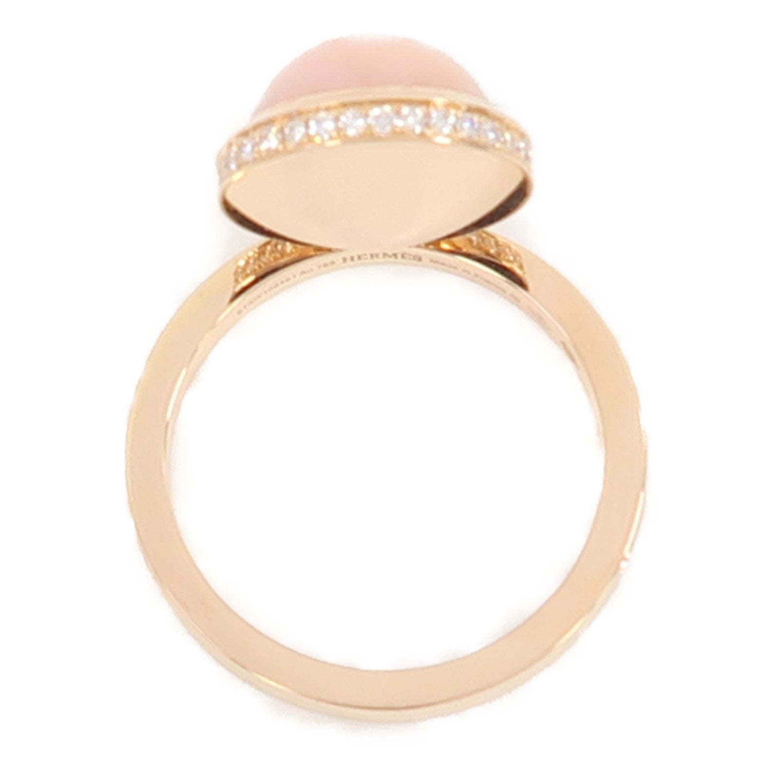 HERMES (PRICE DOWN) Diamond Ring US#6 18K Pink Gold